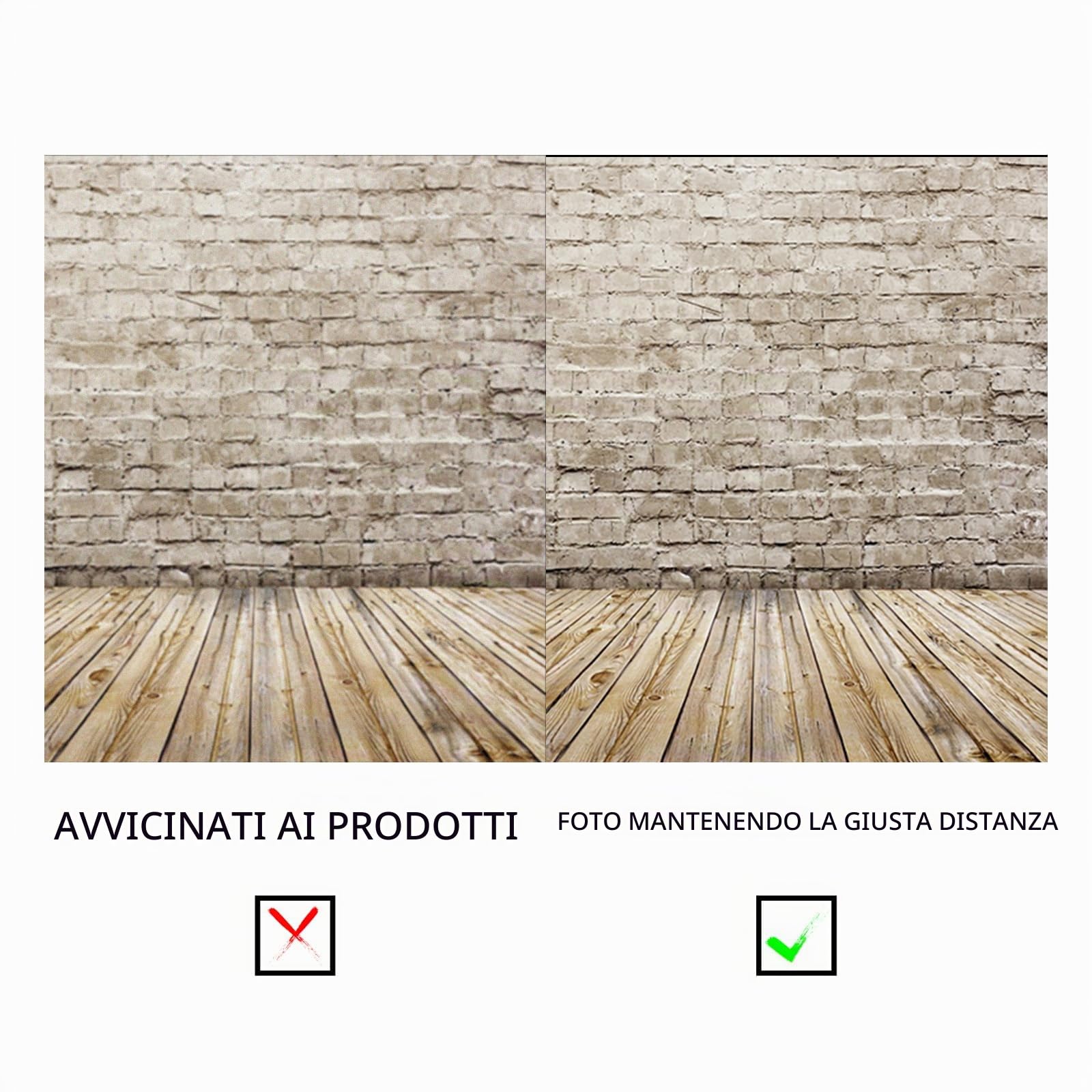 YongFoto 2,5x3m Vinile Sfondo Fotografico Vecchio Interno Con Muro di Mattoni e Pavimento in Legno Fondale Foto Adulto Bambini Ritratto Personale Studio Puntelli