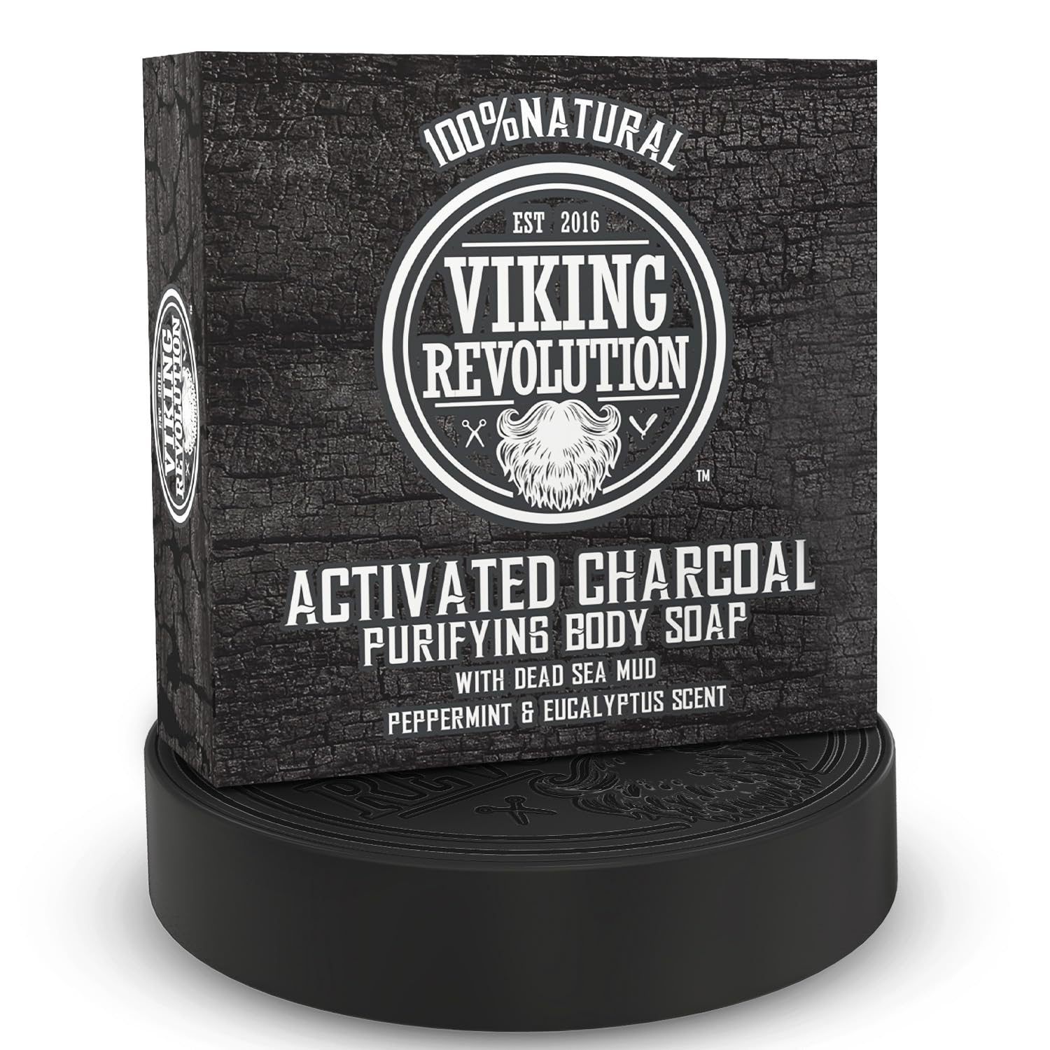 Activated Charcoal Soap for Men w/Dead Sea Mud