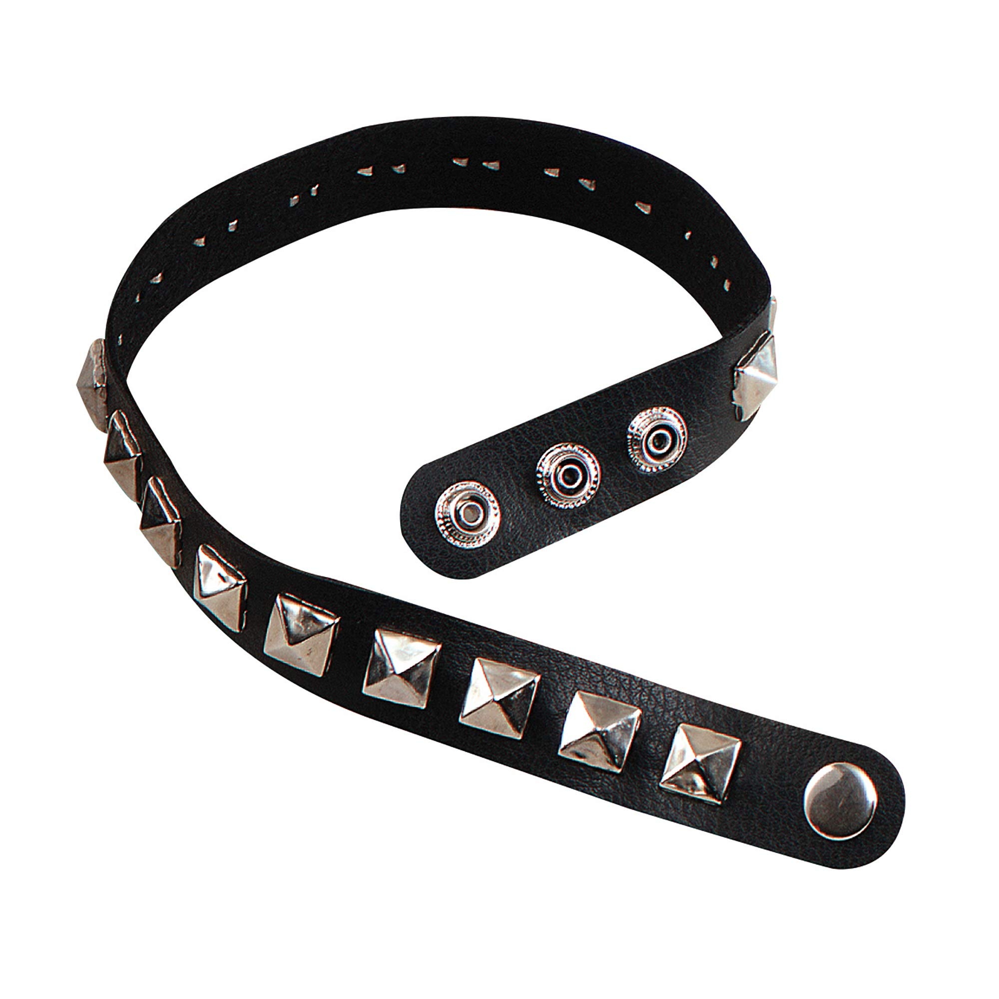 Bristol Novelty BA185 Punk Studded Choker, Silver, One Size