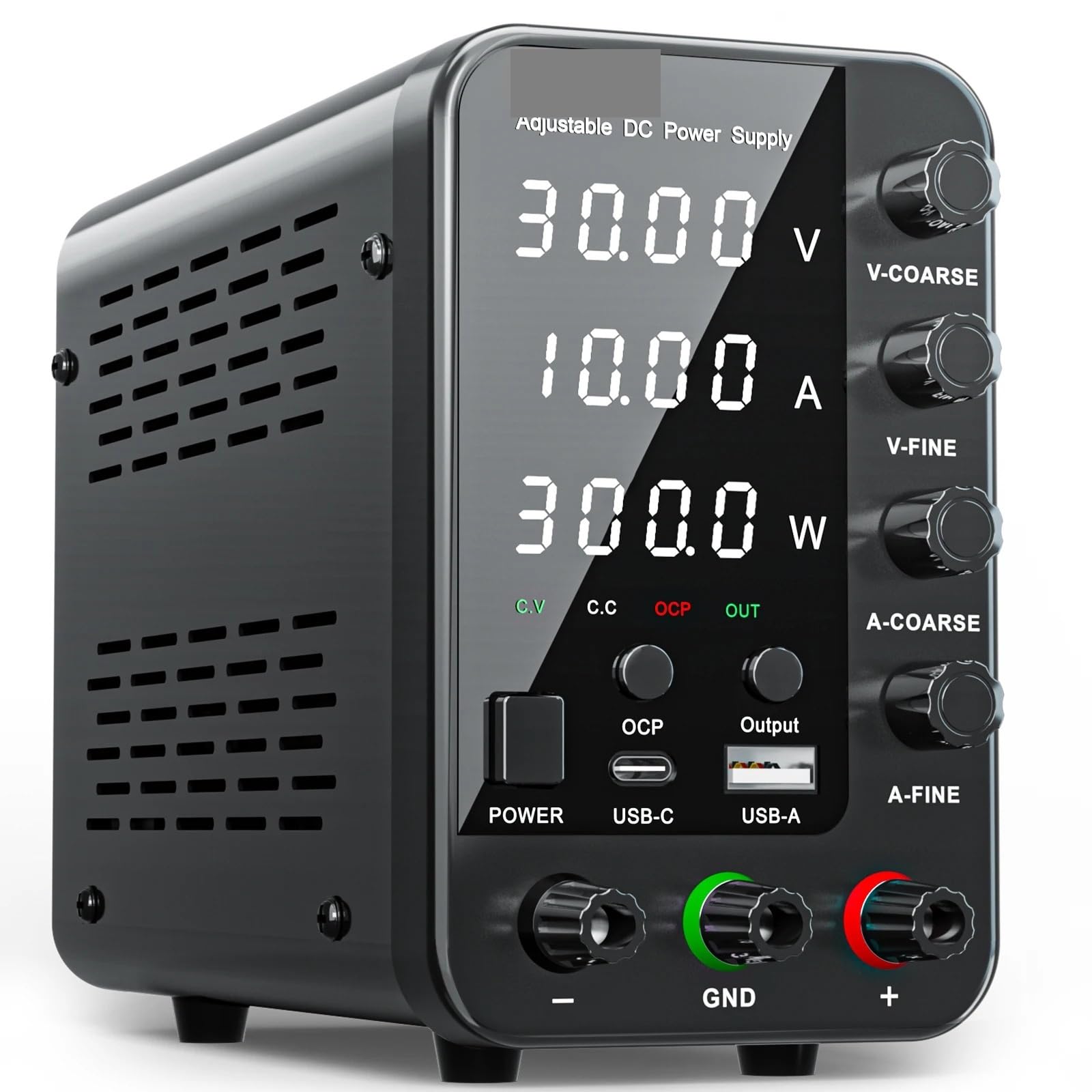 Alimentation Laboratoire, Alimentation de laboratoire CC 30 V 10 A avec régulateur de tension ajustable, tension et courant préréglés, double entrée(BPS605)