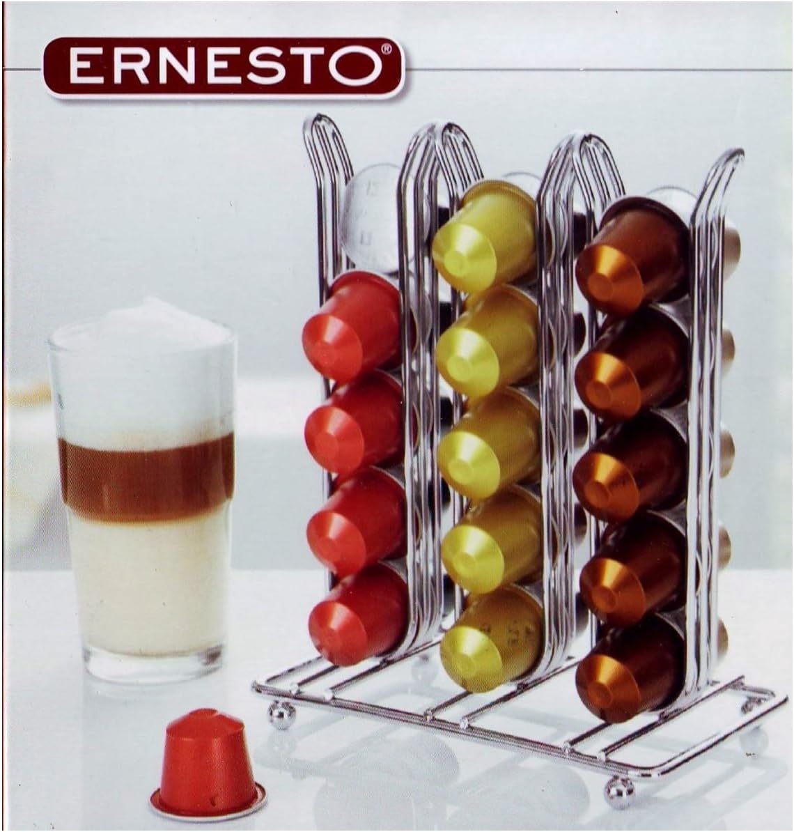 Ernesto 30 Capsule Holder for Nespresso Capsules made of Chrome-Plated steel