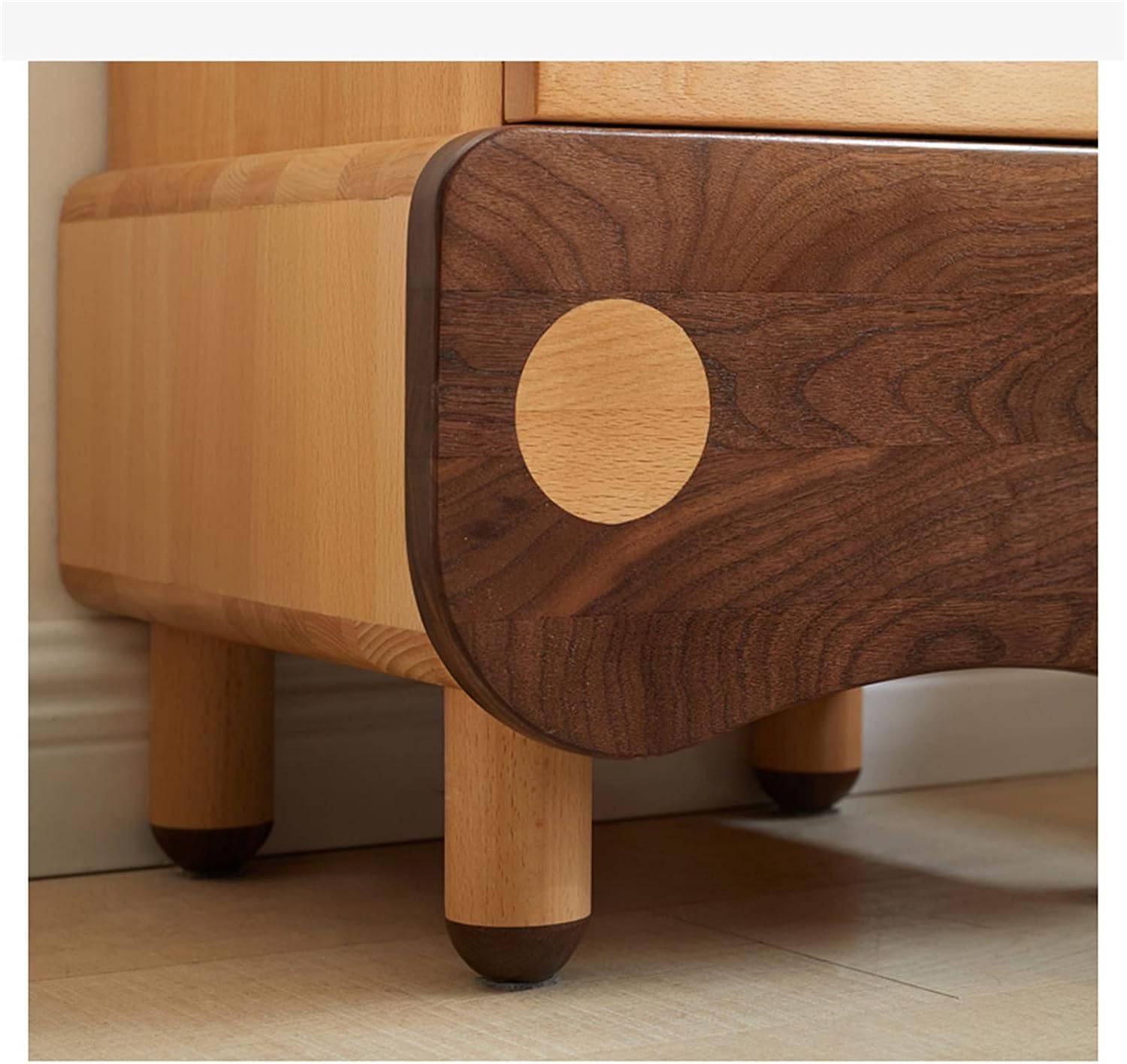 Children'sSolidWoodBedsideTable,SimpleAndModernNightstandForBedroom,CreativityBoyGirlBedsideCabinet2Drawer,BedroomLivingRoomStorageUnit40X35X48.7CM Needed