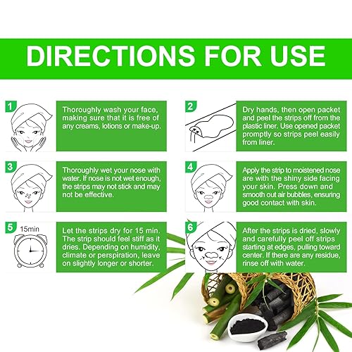 Miniatura 4 de Tiras de nariz, 80 tiras removedoras de puntos negros, tiras de poros de puntos negros, tiras de nariz de limpieza profunda de carbón, adecuadas