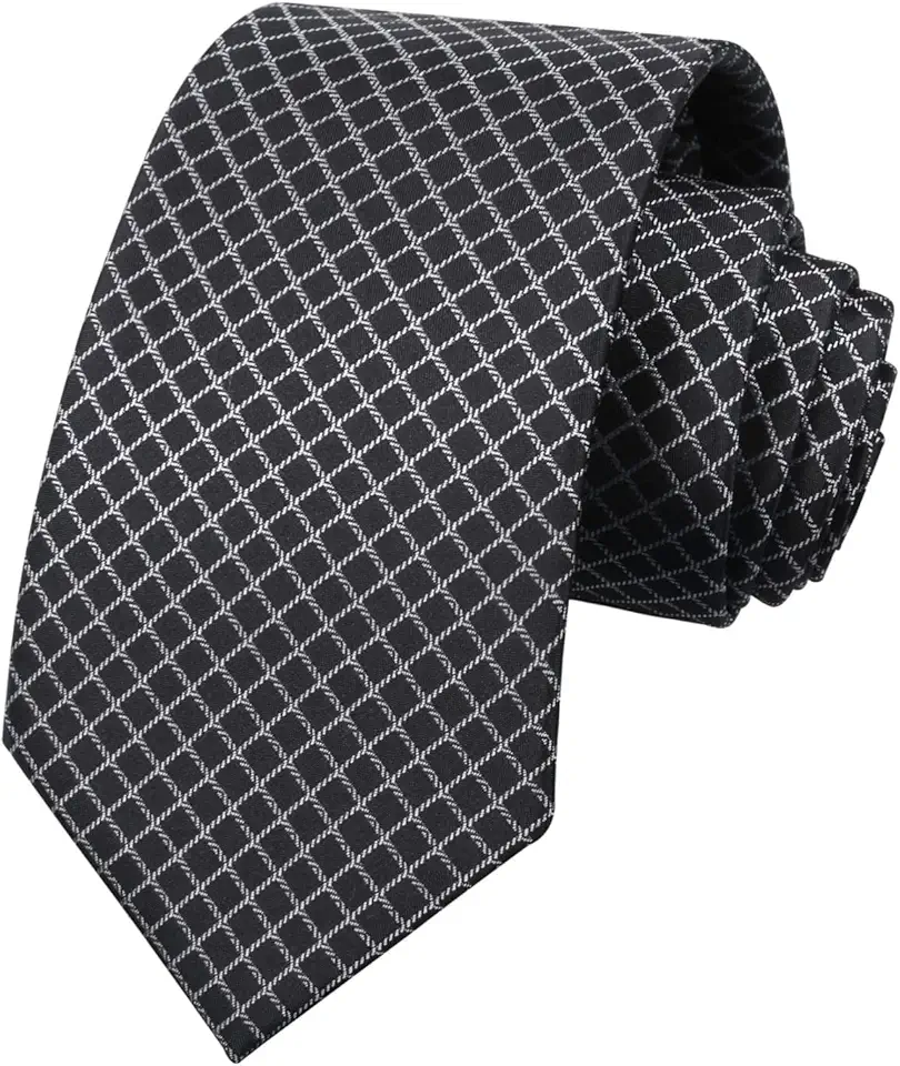 Gravata masculina clássica de 8 cm de largura de bolinhas, 122 - preto, tamanho �nico