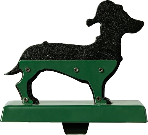 Miniatura 6 de glitzhome Soporte para calcetines de Navidad de 5.9 pulgadas de alto para chimenea, mantel de madera, resistente, de maderametal, decoración de