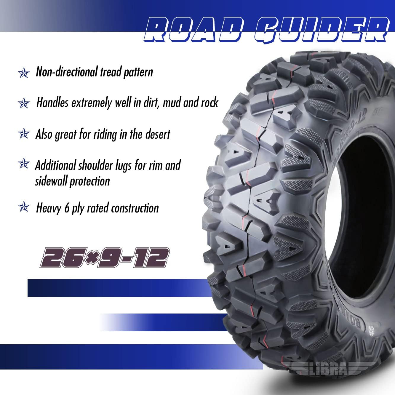 Super Sale 🛒 2 New ATV/UTV Tires 26x9-12 26x9x12 6PR 10277