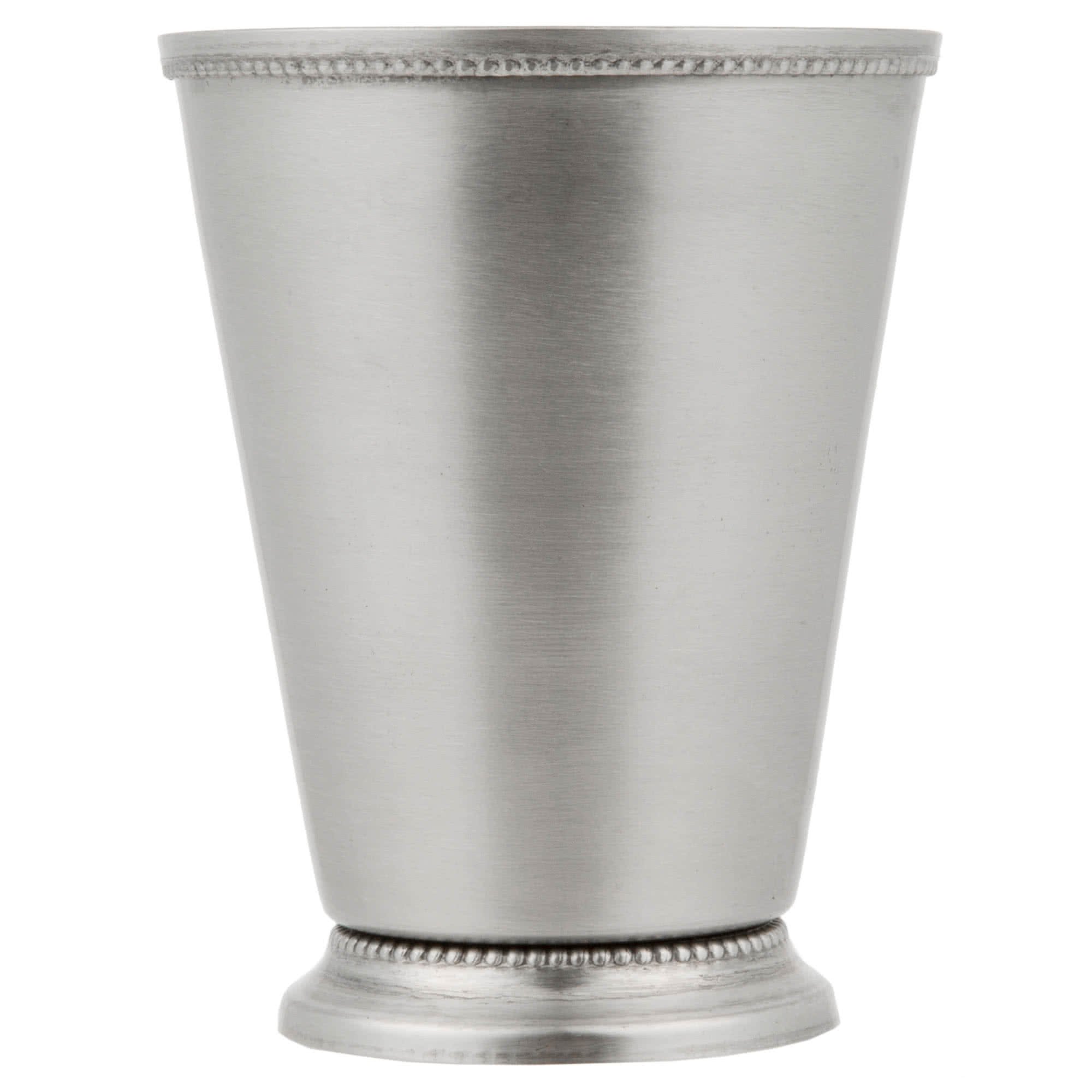 Core 16 oz. Stainless Steel Mint Julep Cup with Smooth Finish and Beaded Detailing - 12/Pack