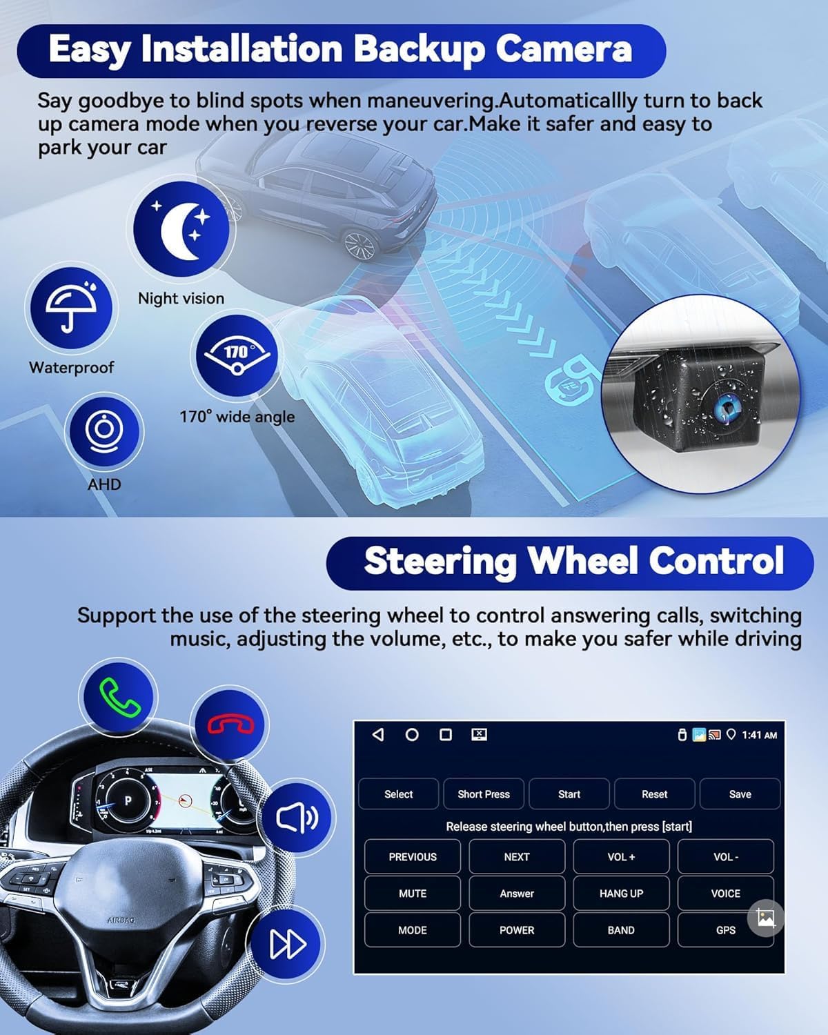 4G+64G Android 15 Car Stereo for Benz Sprinter 2018 2019 2020 2021 2022, 10.1 Inch Touchscreen Car Radio with Bluetooth,CarPlay Android Auto,32EQ/WiFi/SWC + AHD Backup Camera