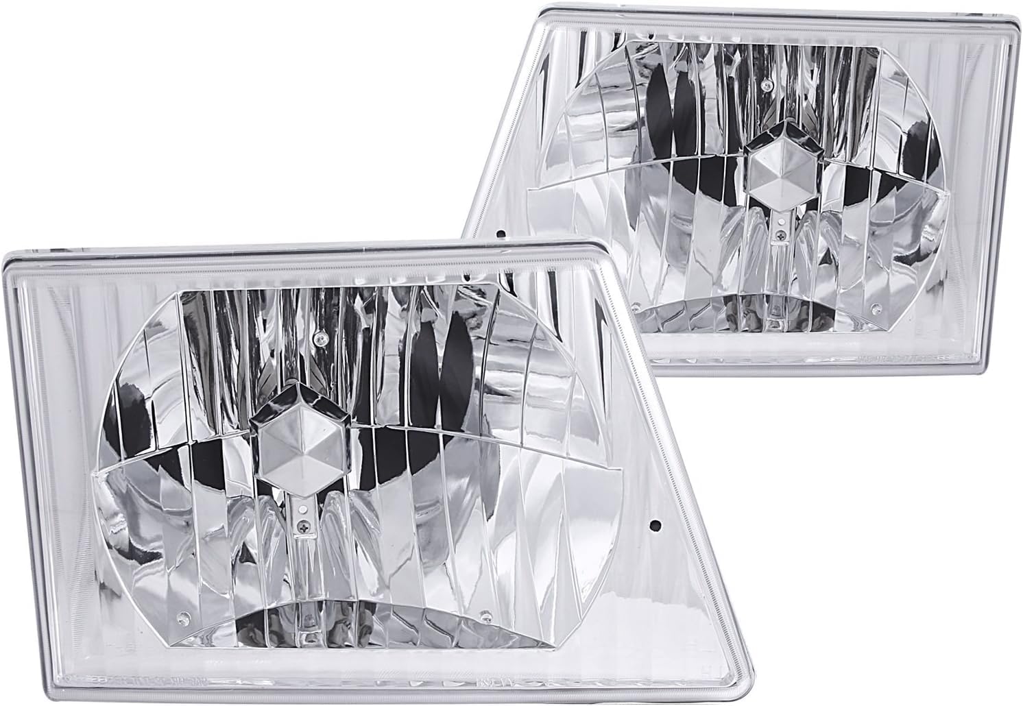 Winnebago Chalet Class C 2004-2008 RV Motorhome Pair (Left & Right) Replacement Clear Lens Headlights with Signals