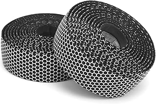 Bike Handlebar Tape, Bicycle Handlebar Tape 1 Pair with Handlebar Plug for Bicycles for Road Bike(Black and White)