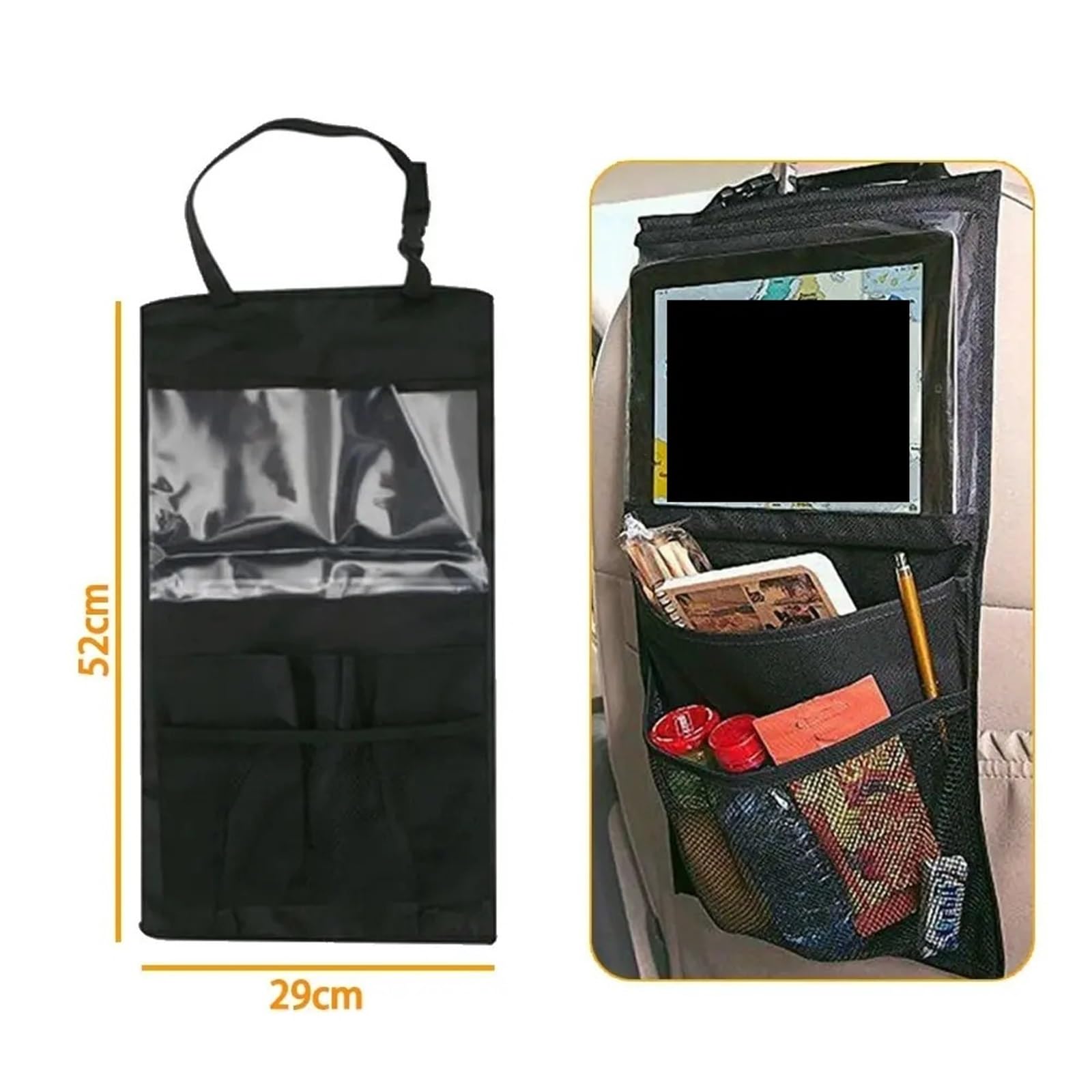 Organizador Asiento Coche Bolsa de almacenamiento for asiento trasero de coche, organizador, bolsa de almacenamiento for asiento de coche, organización de almacenamiento, 4 Uds. Para Almacenamiento