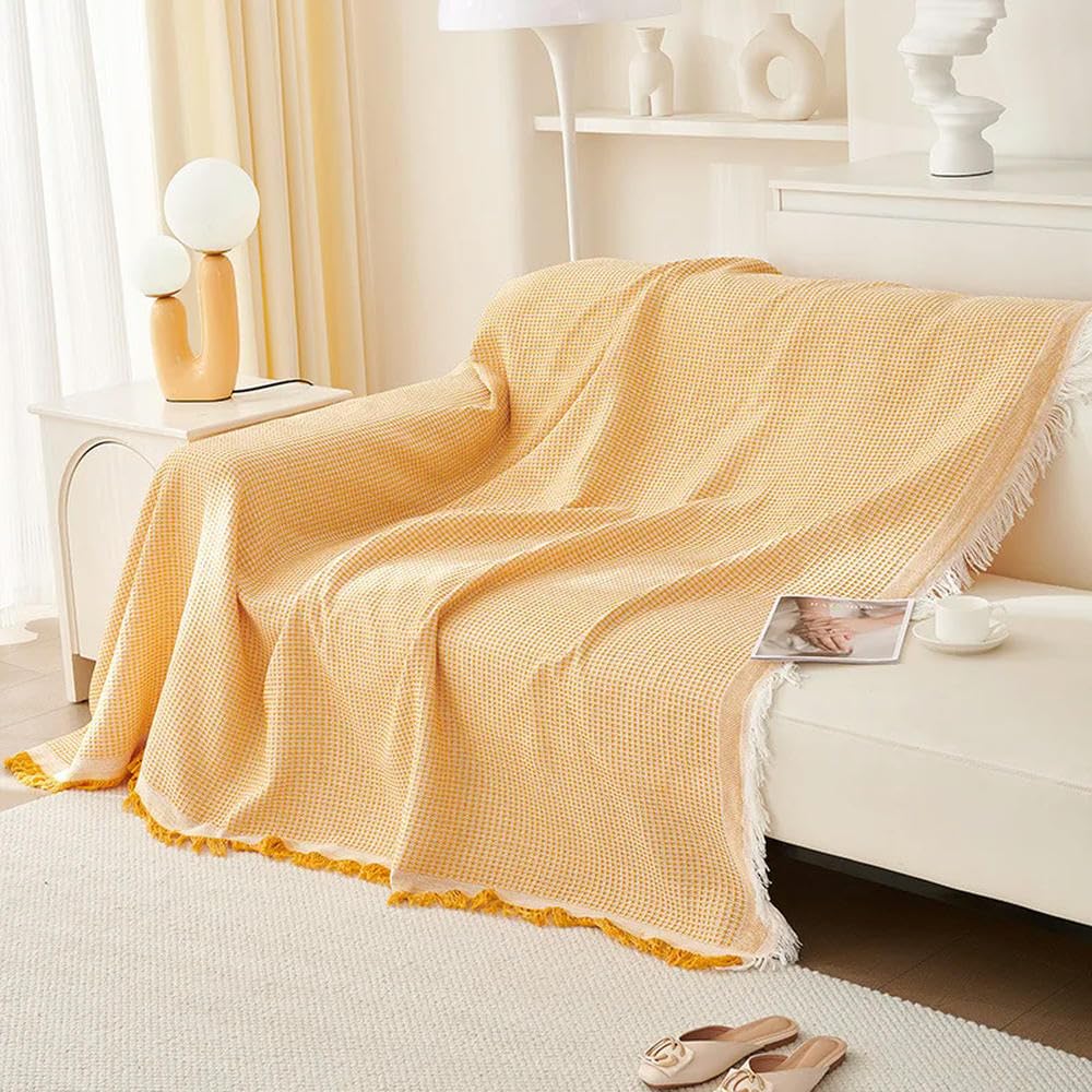 Housse de canapé coton lavable protection plaid salon