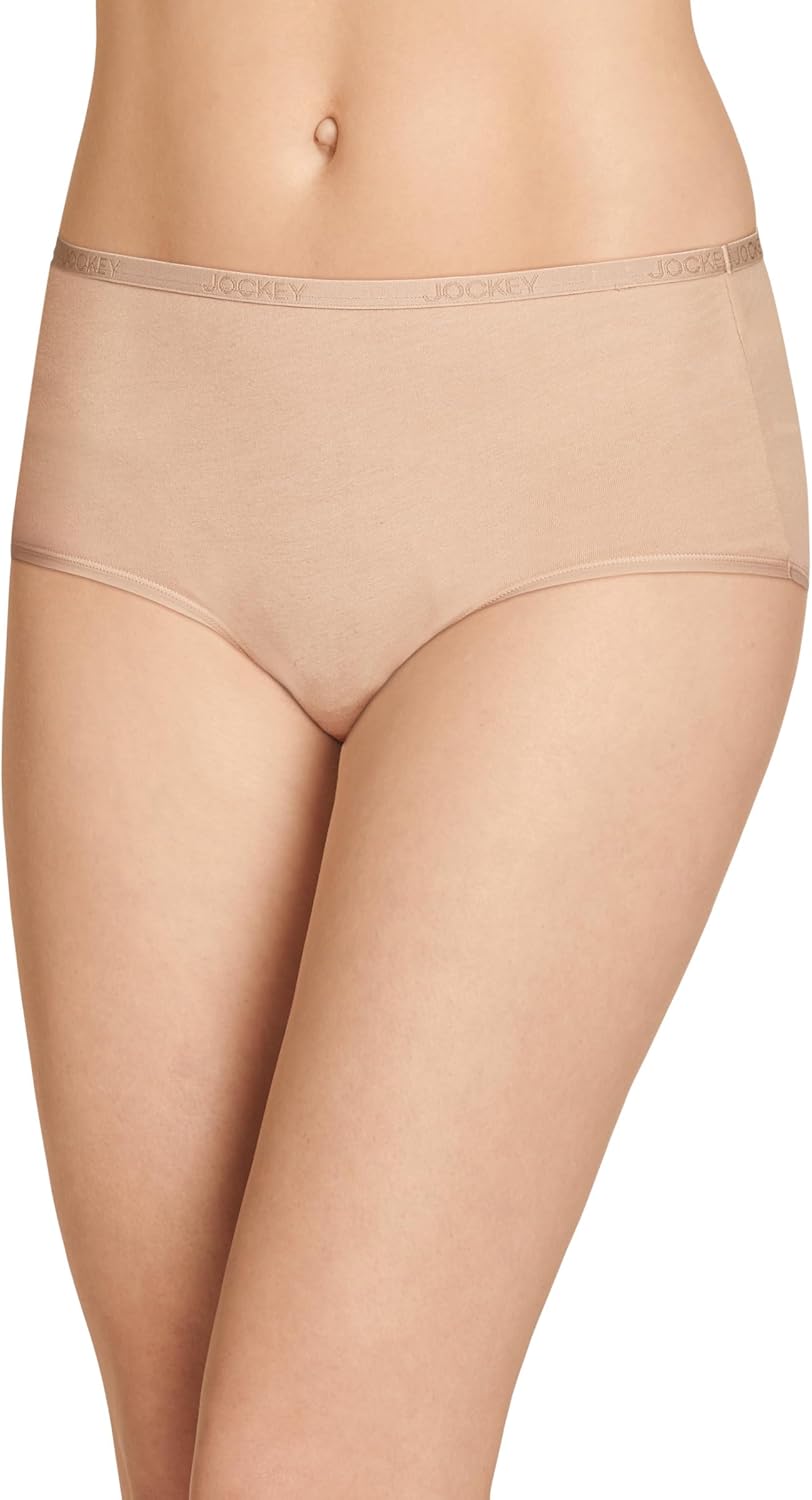 Jockey Women's Underwear Organic Cotton Stretch Logo Modern Brief - 3 Pack - Image 2