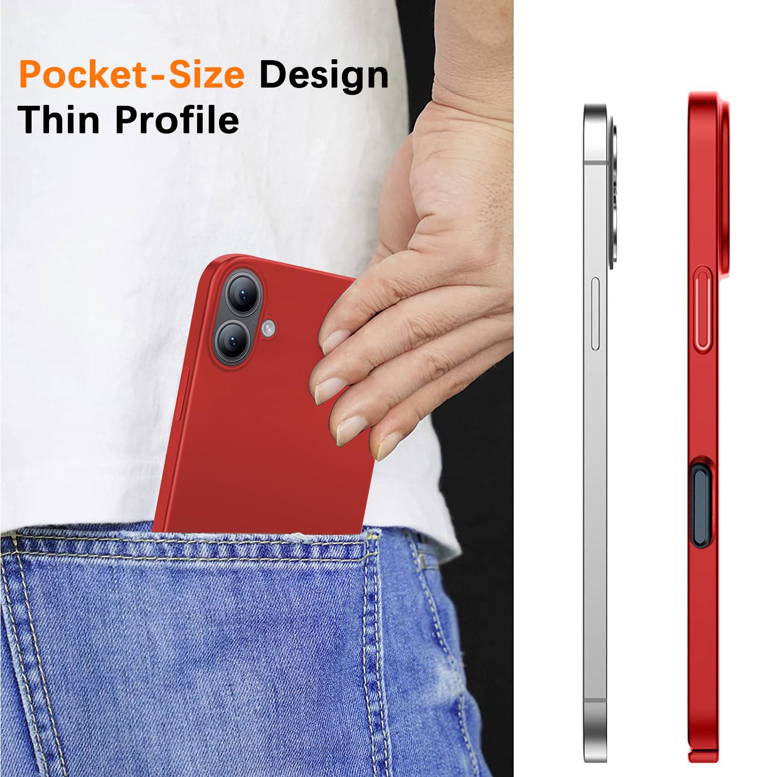 Galful Custodia per iPhone 16 Plus Ultra Sottile Custodia Slim Opaco Duro PC Custodia per iPhone 16 Plus Antiurto Resistente ai Graffi Opaco Texture Bumper Cover Slim Fit Colore