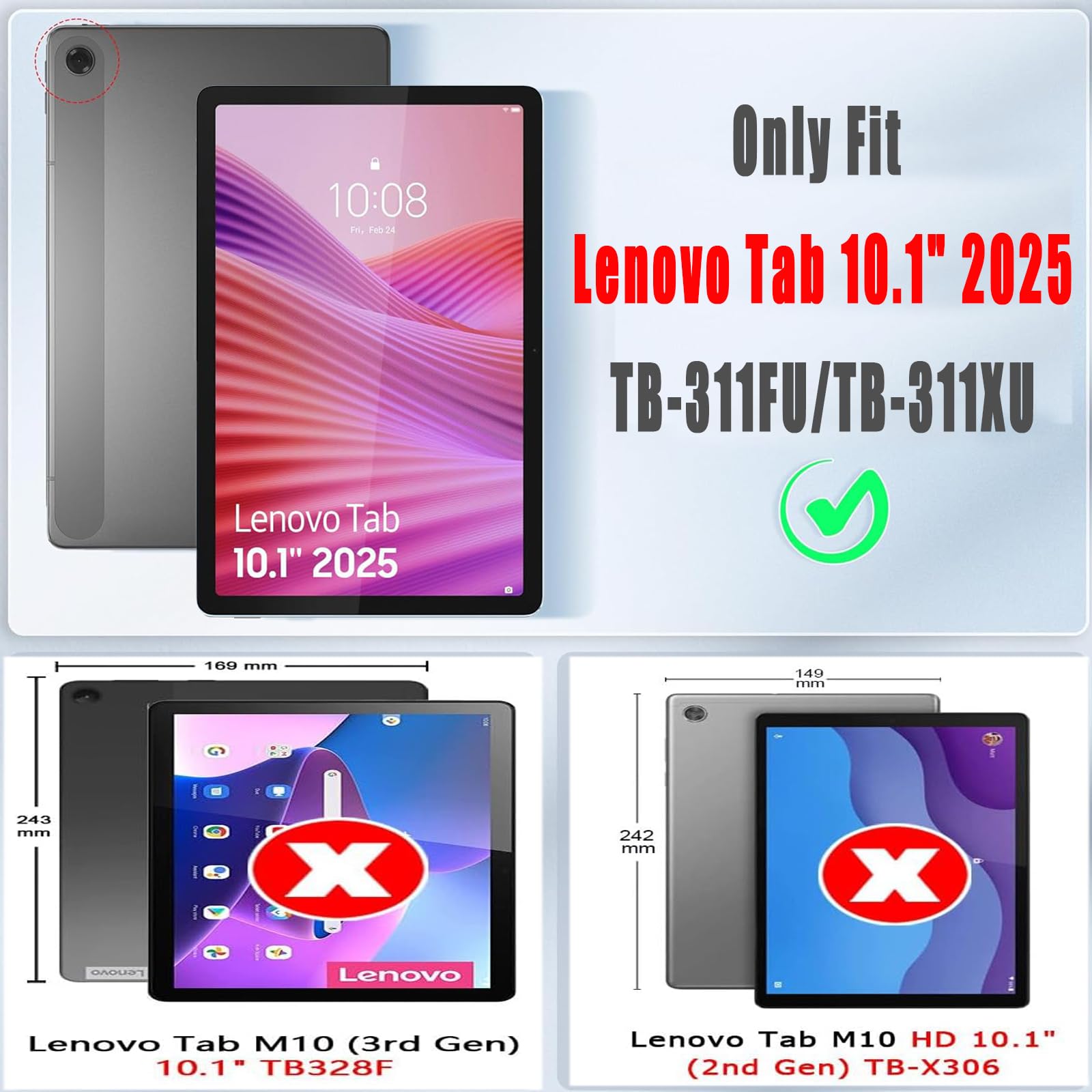 Etui na Lenovo Tab 10,1 2025 (TB-311FU / TB-311XU),ultracienka Tablet Case