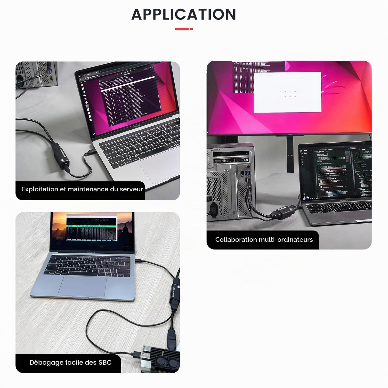 youyeetoo Sipeed NanoKVM-USB, KVM USB 4K, pour gestion des périphériques sans tête, pour serveur/SBC, facile à utiliser et à entretenir, outil de collaboration multi-appareils (Tool Kit Package, noir)