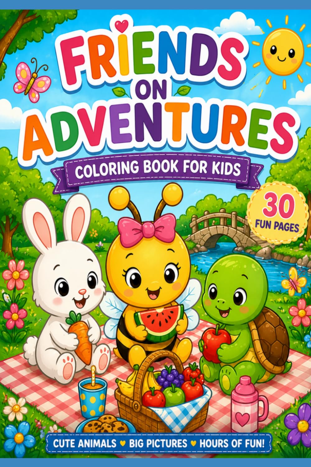 Friends on adventure: Coloring book for kids