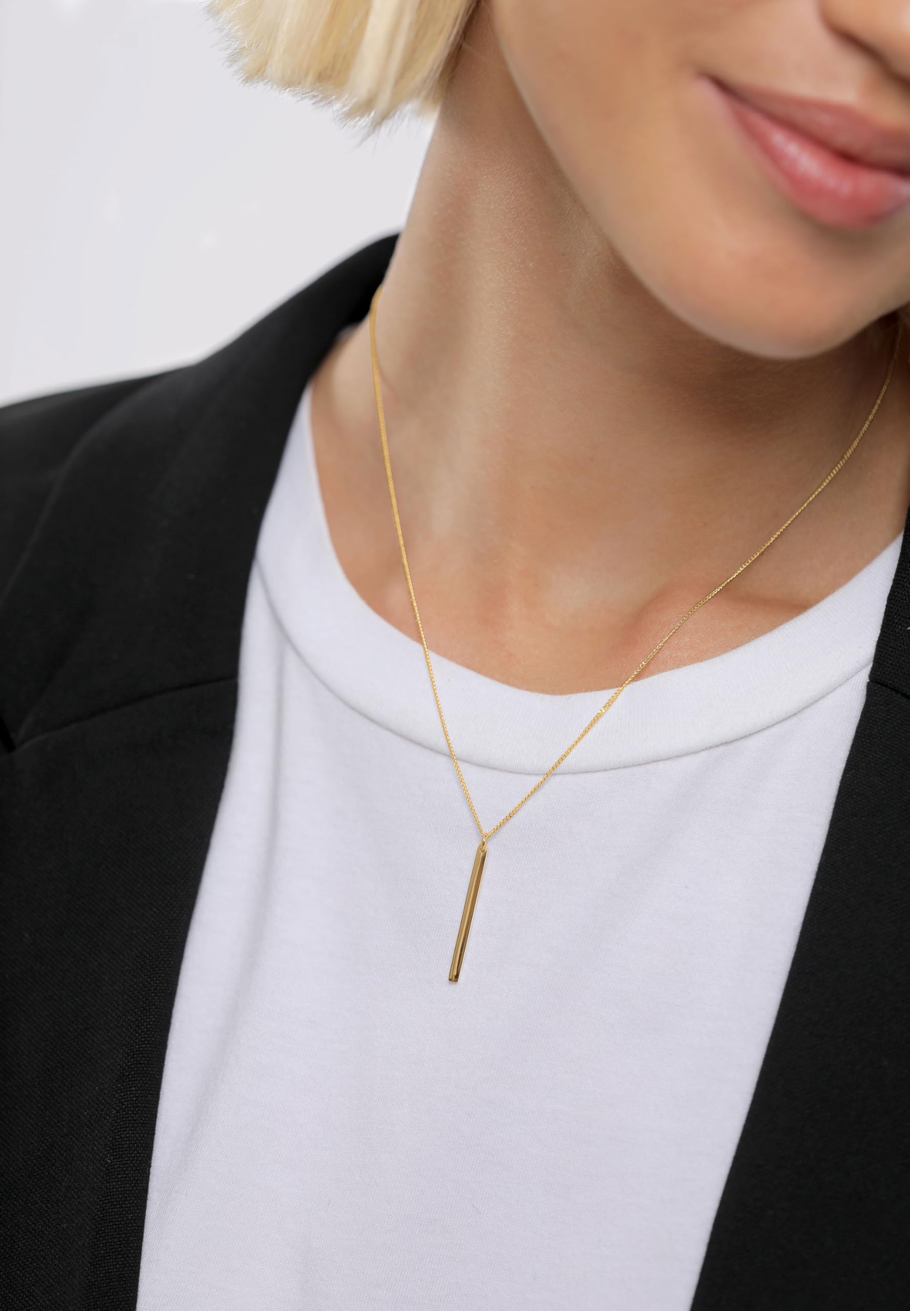 Elli Collares Mujeres Tanque Geo Símbolo Barra Capas Cool en Plata de Ley 925
