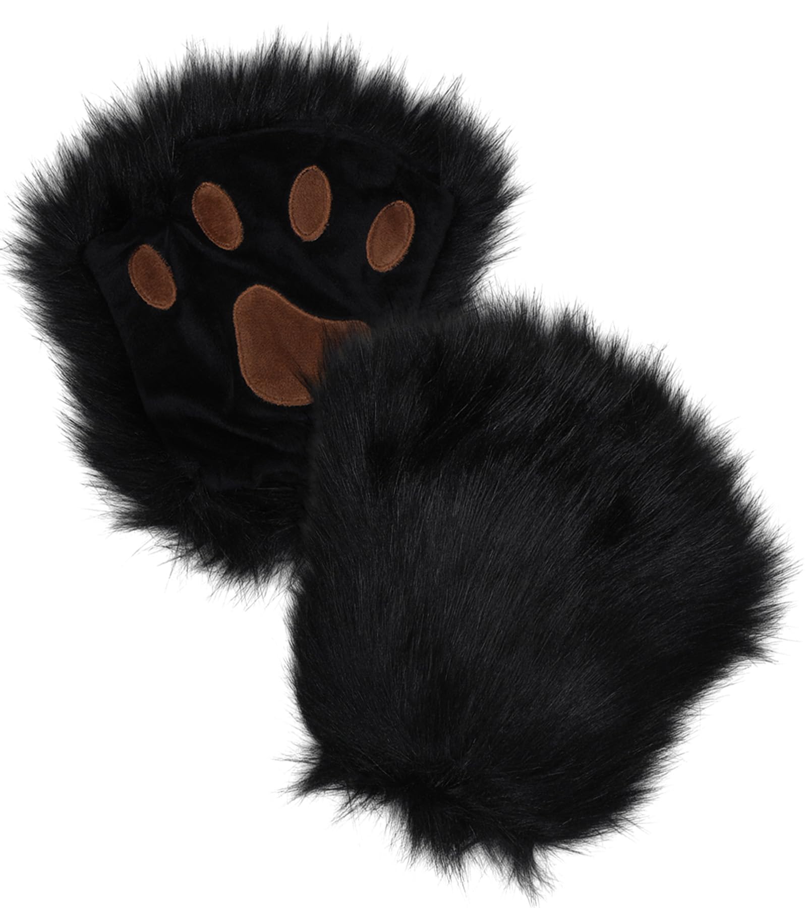 NexinEstic Therian Paws Comfortabele harige pootjes van nepbont, therian- spullen, therian-uitrusting, kattenpootjeshandschoenen met klauwen, voor cosplay, Wit, Universal size NexinEstic Therian Paws Comfortabele harige pootjes van nepbont, therian- spullen, therian-uitrusting, kattenpootjeshandschoenen met klauwen, voor cosplay, Wit, Universal size