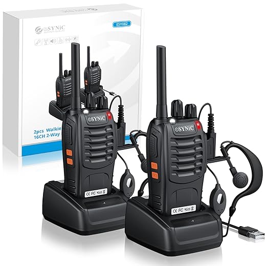 eSynic Walkie Talkie 2 Pack – 16 Channels