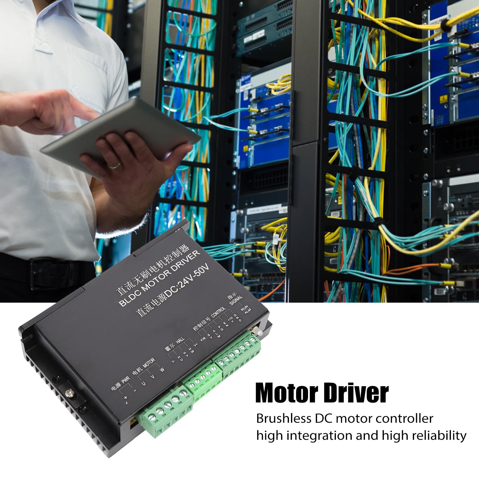 Controlador De Velocidad Del Motor De Cc De 20-50v,Controlador De Motor Cc Sin Escobillas,Puente Completo TrifáSico,Se Puede Conectar Directamente A Un PotencióMetro Externo O Controlador De Velocidad