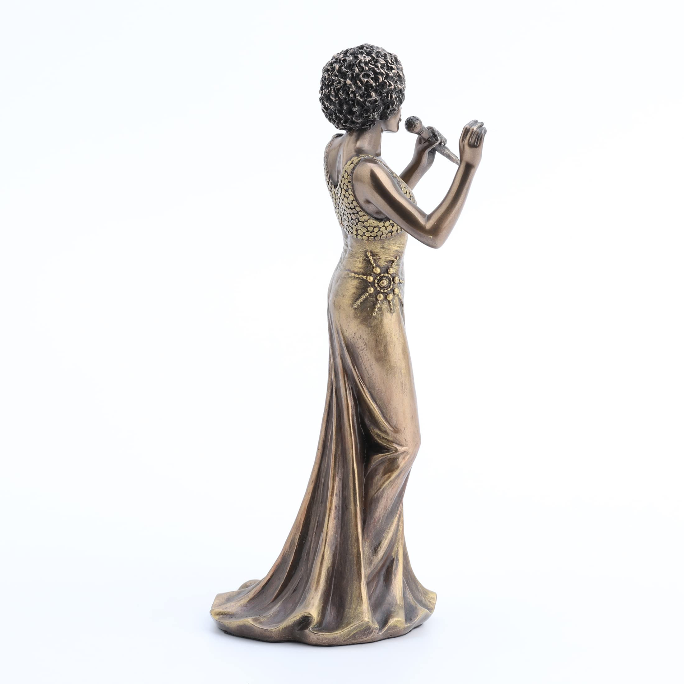 Estatua de cantante vocal femenina de banda de jazz de 8 1/8 pulgadas 7
