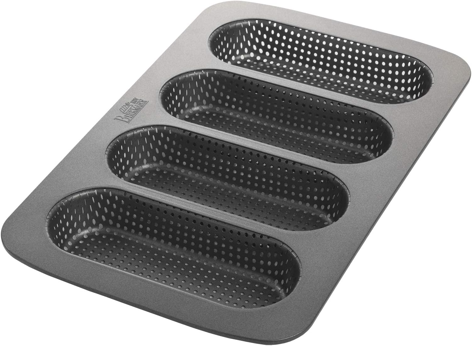 RBV Birkmann 210394 Hot Dog Bread with 4 Compartments Laib & Soul, Steel, Grey, 35.5 x 25.5 x 3.5