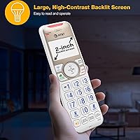 Vista 6 de AT&T 1-Handset DECT 6.0 - Teléfono inalámbrico expandible Bluetooth para el hogar con contestador, bloqueo inteligente de llamadas, identificador