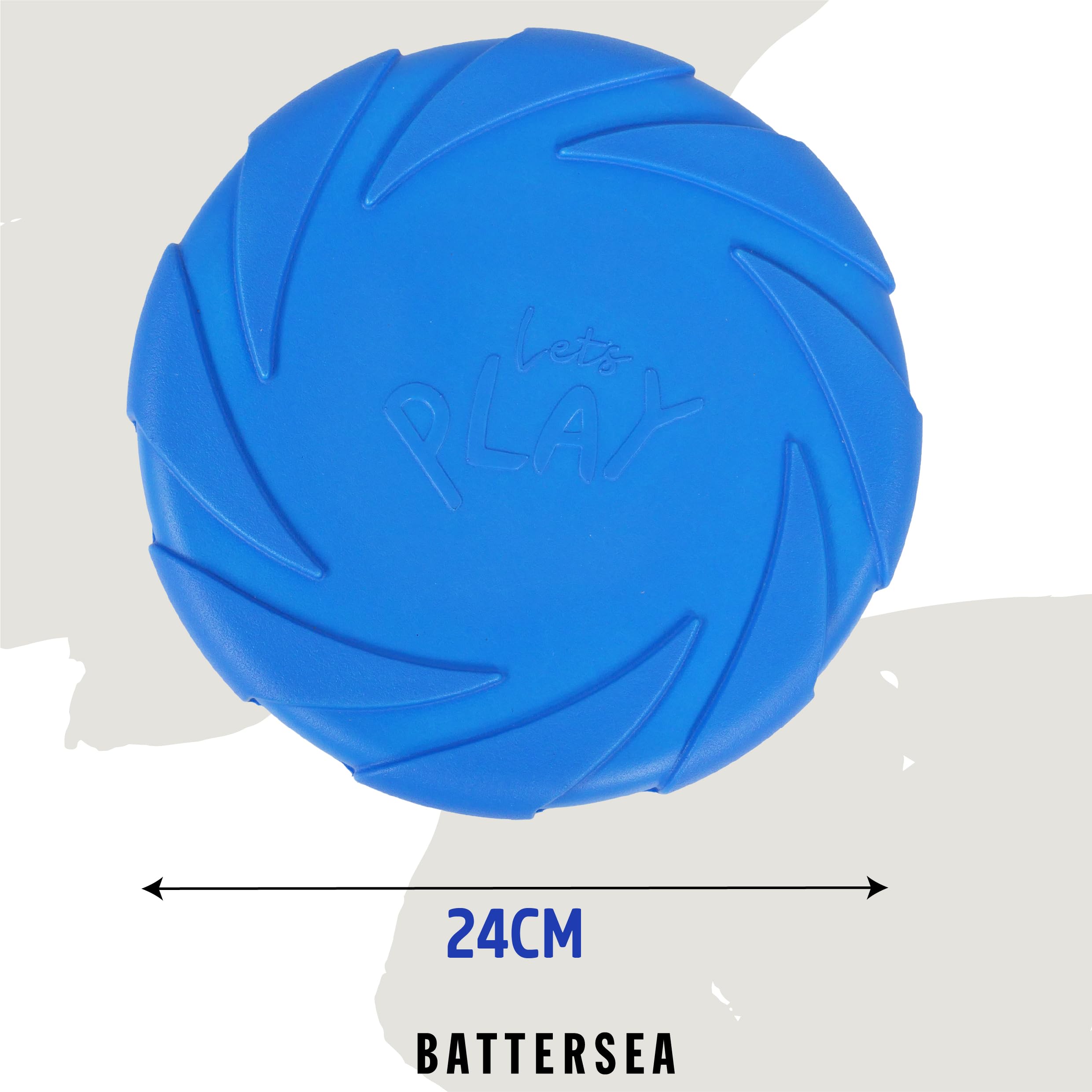 Rosewood Battersea Foam Flyer, Frisbee zabawka dla psa, 23,5 cm x 23,5 cm, niebieska
