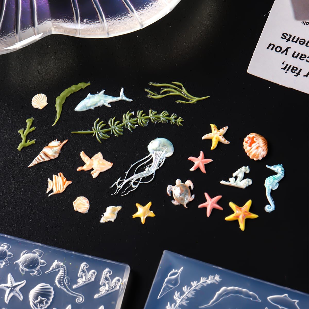 Moldes De Uñas De Silicona Océano Diseño De Encanto 3D Resina Forma De Estrellas De Mar
