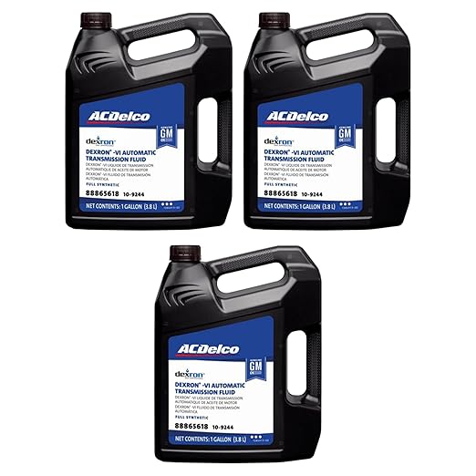 ACDelco GM 10-9244 (88865618) Original Equipment Dexron VI Full Synthetic Automatic Transmission Fluid - 1 gal (Case of 3)