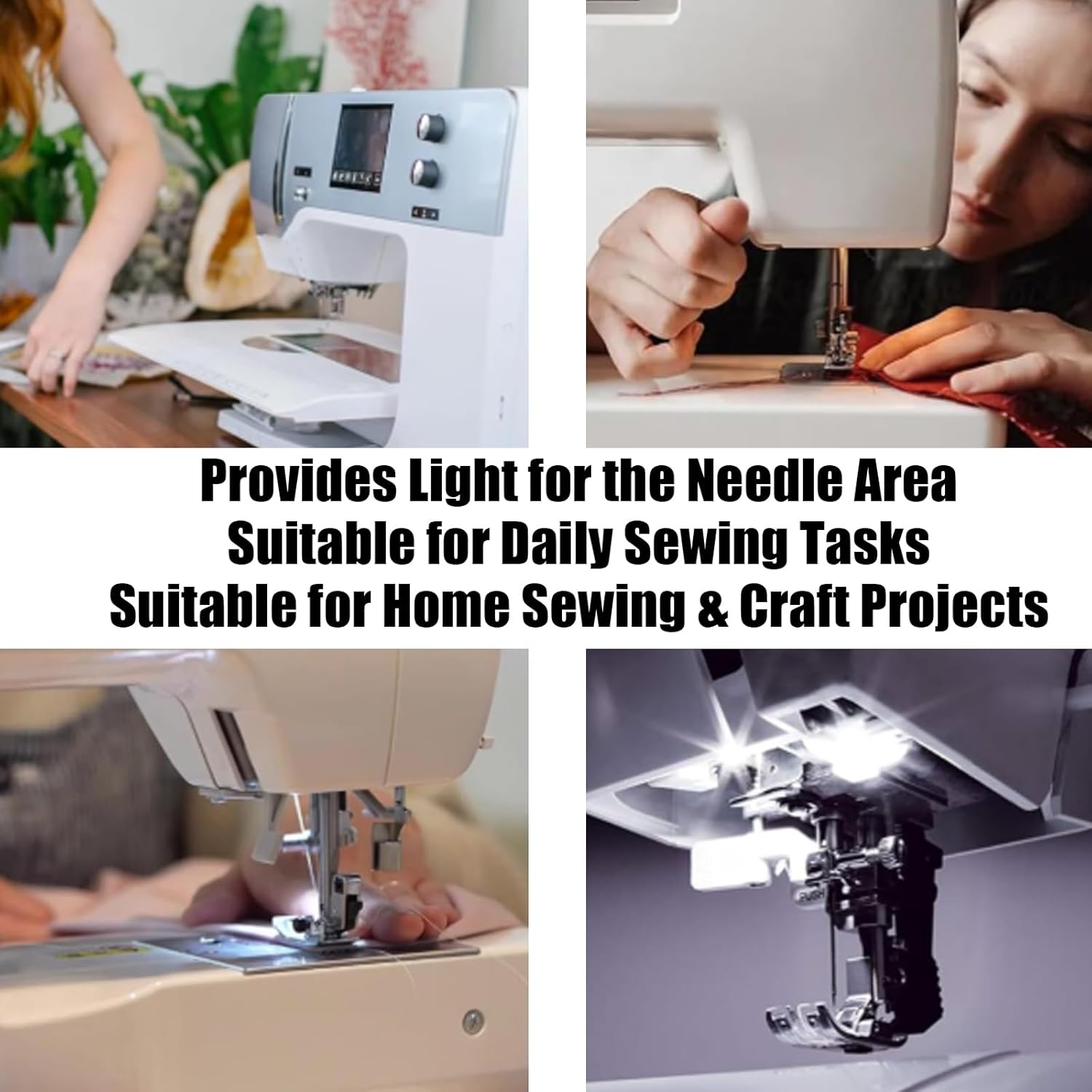 4 Pack Clear Sewing Machine Push-in Light Bulb 12V 5W Compatible with Bernina Kenmore Janome, New Home Sewing Machines Replace 0075355000