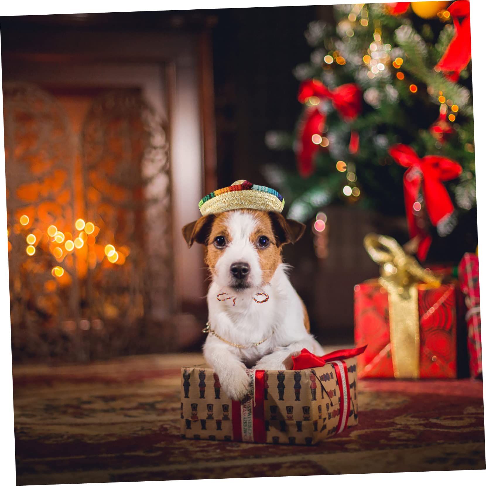 TOYANDONA 10piezas Sombrero para Mascota Cómodo y Ajustable para Perros y Gatos Diseño Decorativo para Fiestas y Eventos De Verano Sombrero para Cachorro Estilo Mexicano Protección Solar Par