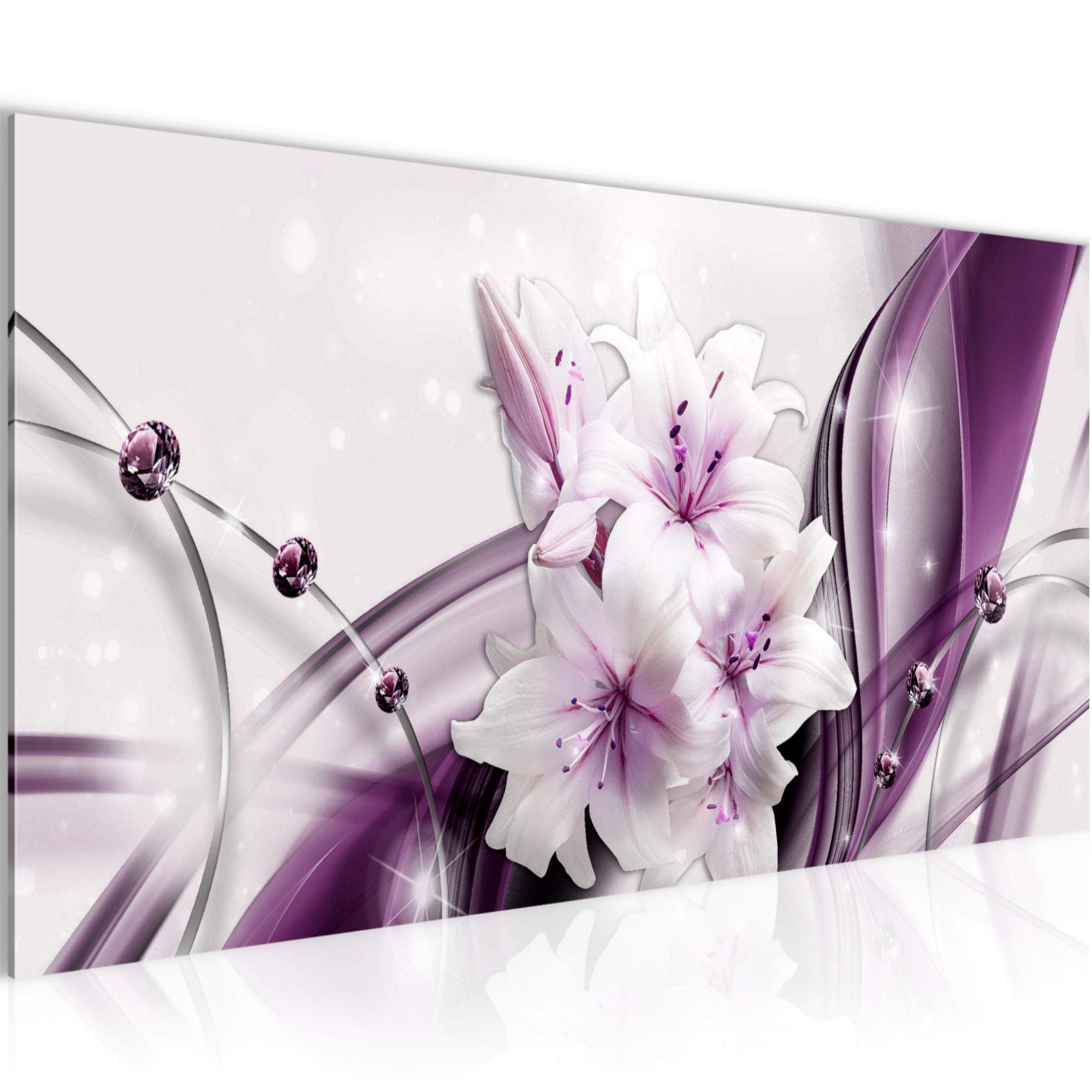 Tableau moderne lis violet Runa Art pour créer une ambiance zen dans votre salon