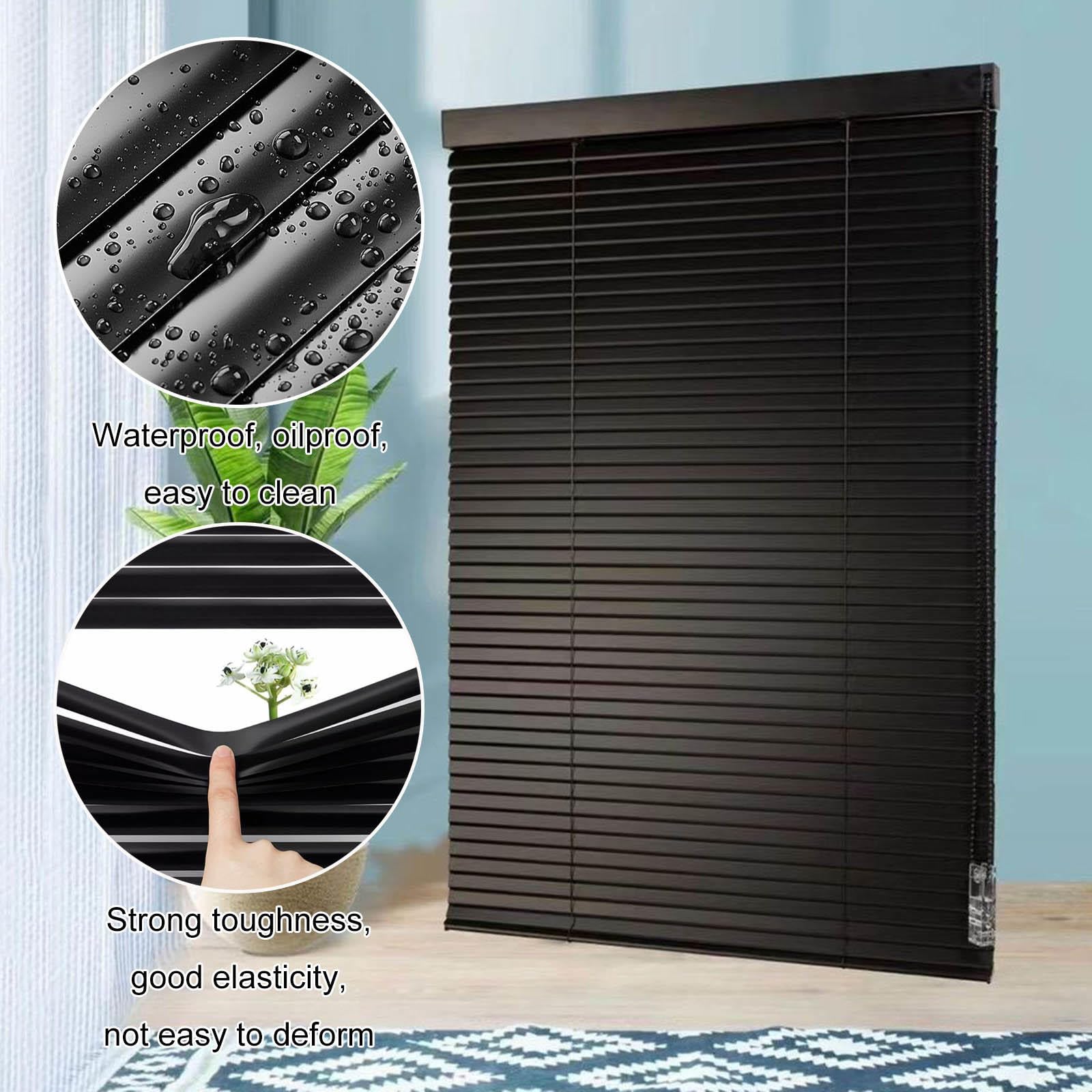Persianas Venecianas Negro 50cm 60cm 70cm 80cm 90cm 100cm 110cm 120cm 140cm De Ancho,Persianas Venecianas De Aluminio De Metal Para Ventanas,Opacas,Cortinas De Privacidad,W×H-135×140cm(53*55in)