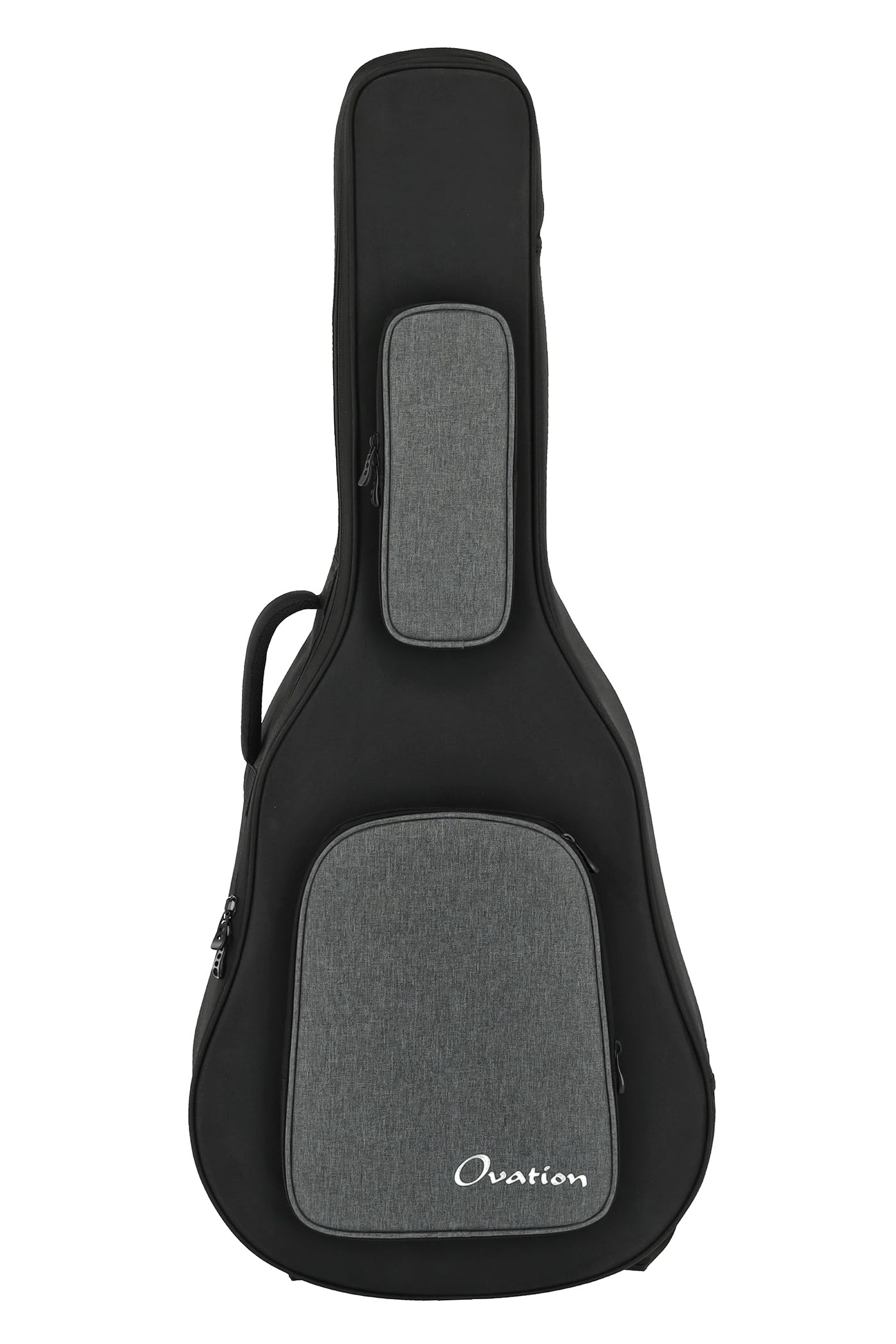 OVATION Guitars Gitarren Softcase – passend für Deep Contour/Mid-Depth/Super Shallow Modelle – 20 mm Softgriff-Polsterung fusselfrei – Rucksackgurte – schwarz/anthrazit
