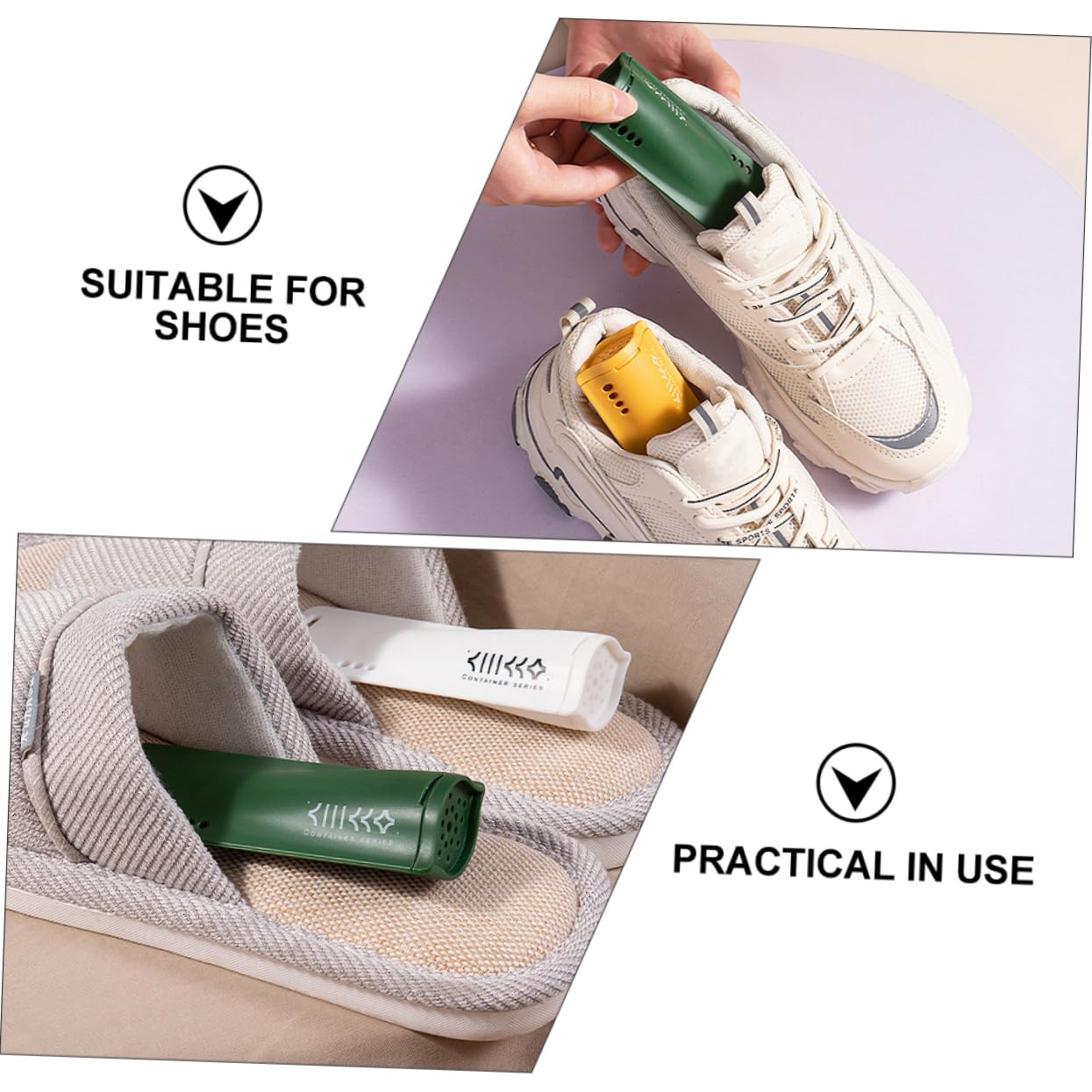 Healeved 8pezzi Deodoranti Per Scarpe Capsule Giallo Blu Bianco Nero Assorbitori Di Umidità Per Scarpe Scarpiera e Viaggi Pratici e Sicuri Per Uso Quotidiano