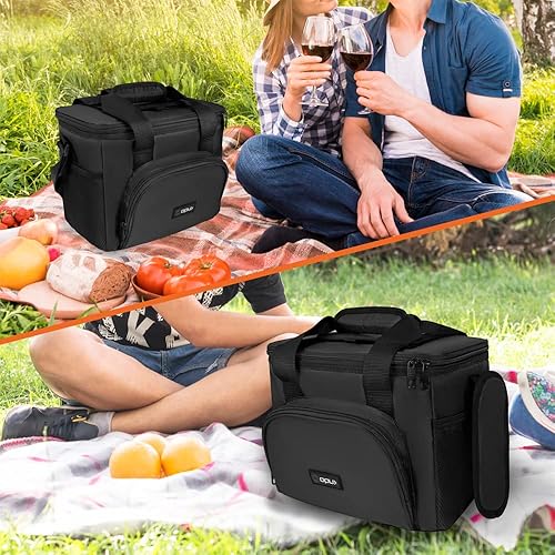 Miniatura 6 de OPUX Enfriador suave plegable aislado de 9 cuartos de galón bolsa de almuerzo para hombres enfriador de viaje pequeño para campamento familia
