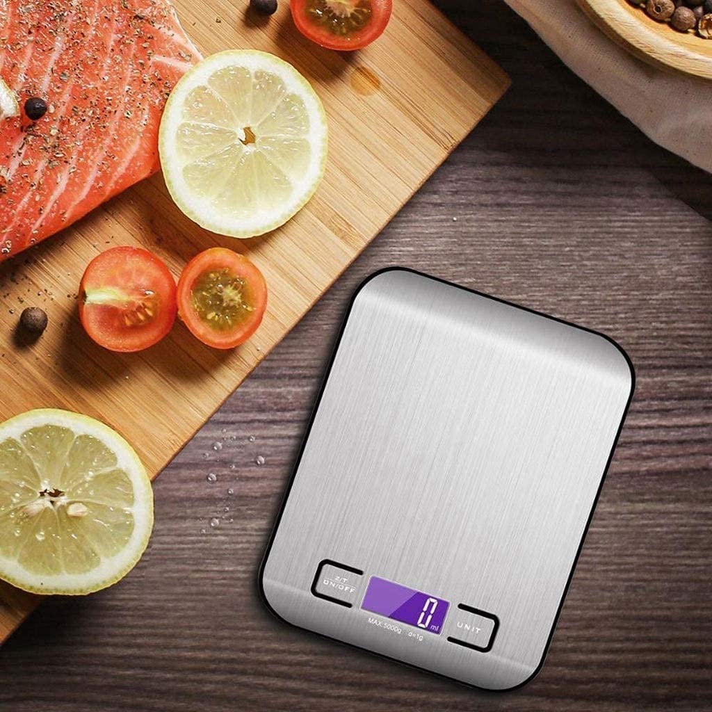 Waga elektroniczna cyfrowa waga kuchenna elektroniczna waga spożywcza podświetlany wyświetlacz LCD 11 lb/5kg smukła konstrukcja ważenia