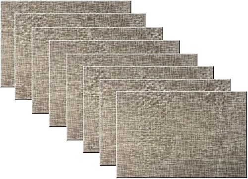 Miniatura 26 de Juego de 6 manteles individuales para mesa de cocina, lavables, 12 x 18 pulgadas, manteles individuales tejidos de PVC fáciles de limpiar (azul Azul