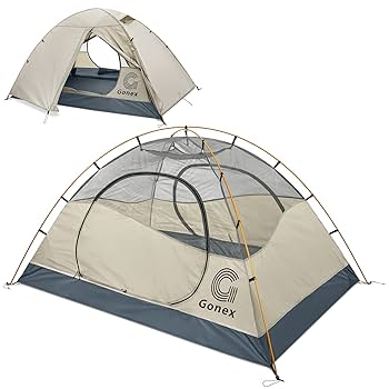 EVER ADVANCED 1-2人用 テント 軽量 　ツーリングテント Amazon.co.jp: Gonex 軽量2人用 キャンプテント 防水バック