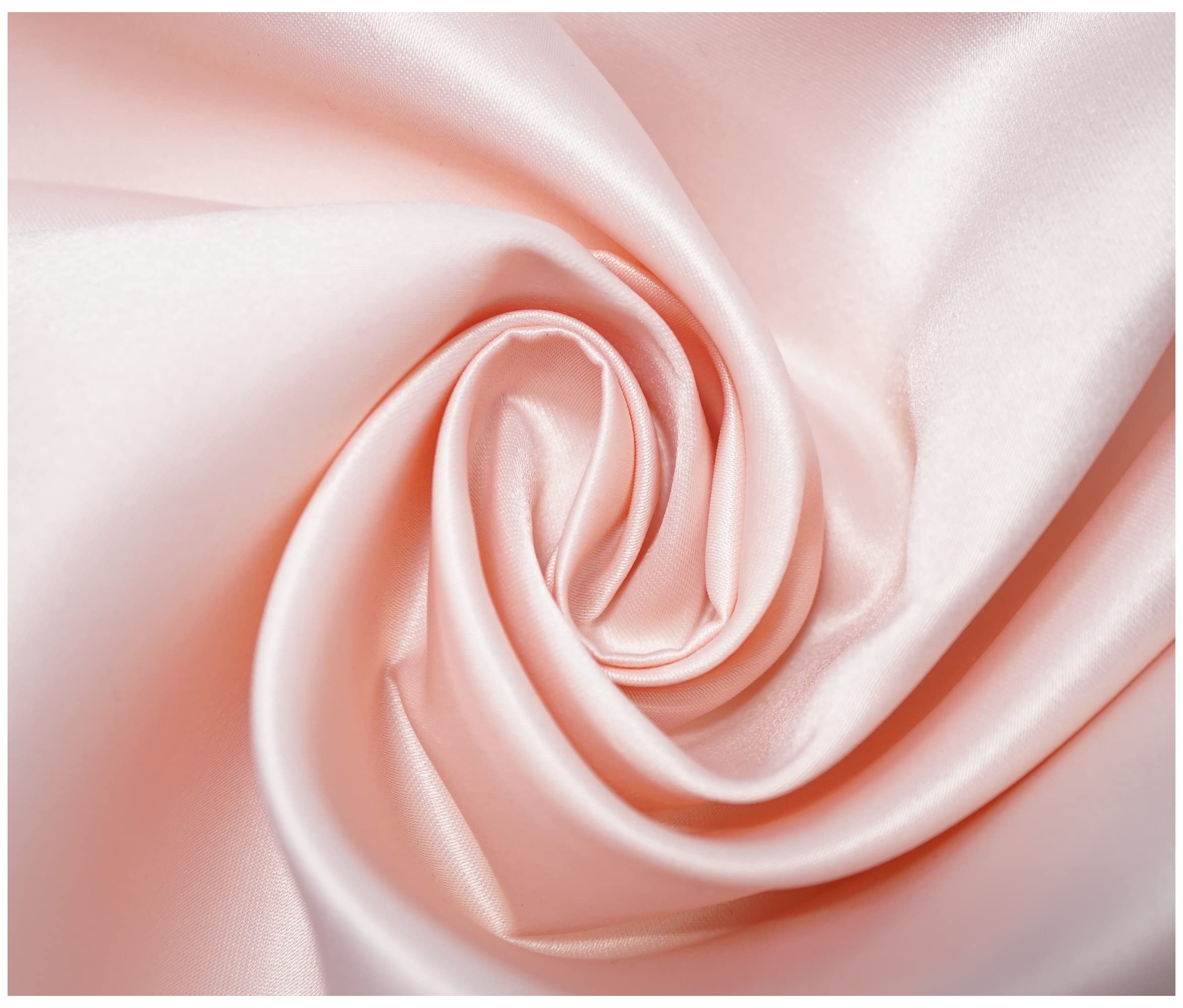 Matte Duchess Bridal Satin Polyester Fabric for Dressmaking Wedding Crafts Quilting Sewing 150cm Wide (2 Metre (200 x 150cm), Blush) — image 1