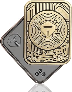 Cool Magnetic Fidget Slider Toy, Metal Poker Haptic Coin Fidget Pad Push Card, EDC Fidget Spinner Desk Office Stress Relief Toy for Kids Adults, Xmas Easter Gifts for Men Boyfriend Father