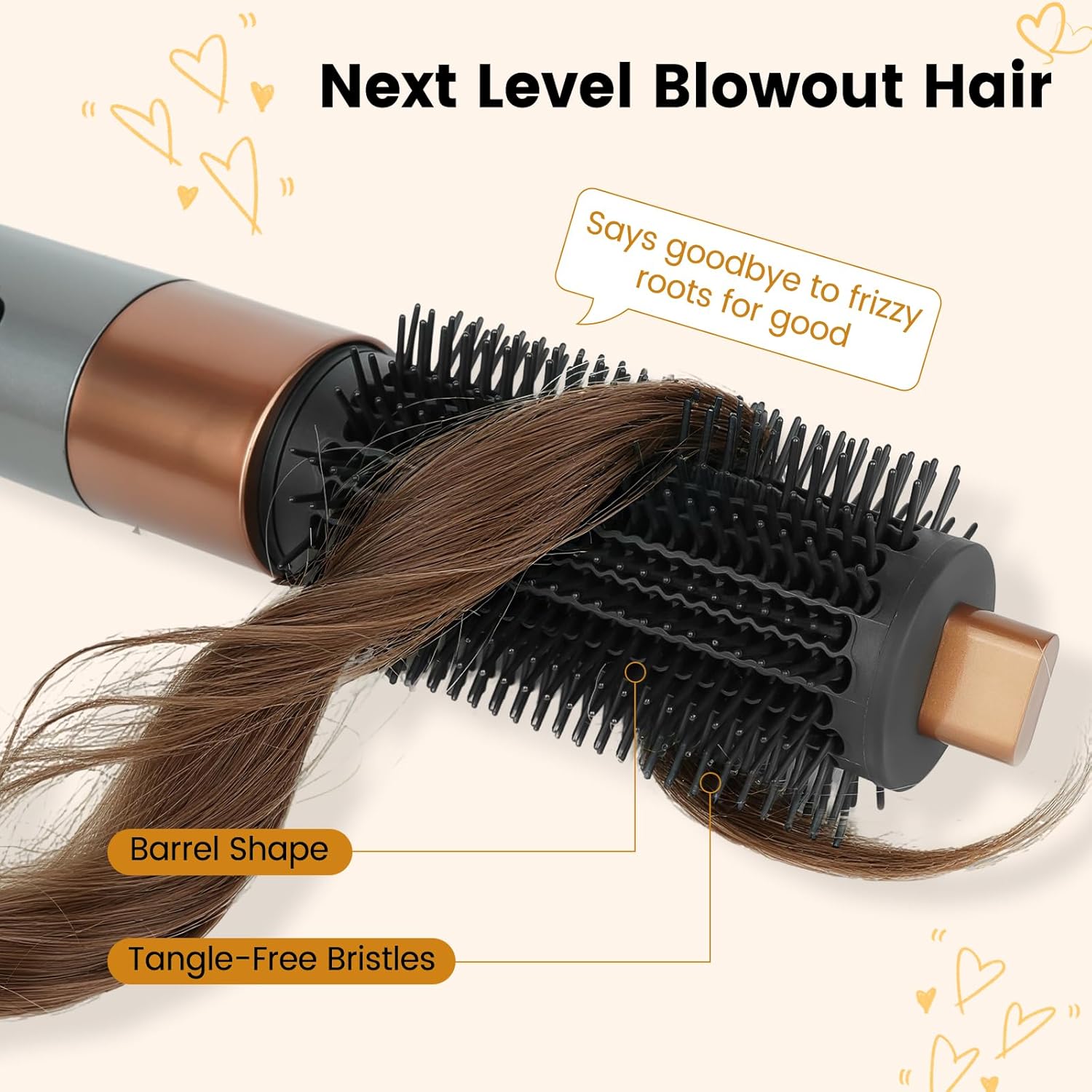 PUREGUST Upgraded 2.3inch Round Volumizing Brush Attachment for Dyson Airwrap HS01 HS05 HS08 Accessories, Upgraded Bristles for Dry Hair Add Volume Style Bangs Smooth Hair - Image 8