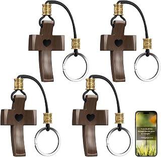 Wooden Cross Keychain, Cross My Heart, Cross Fidget Wood