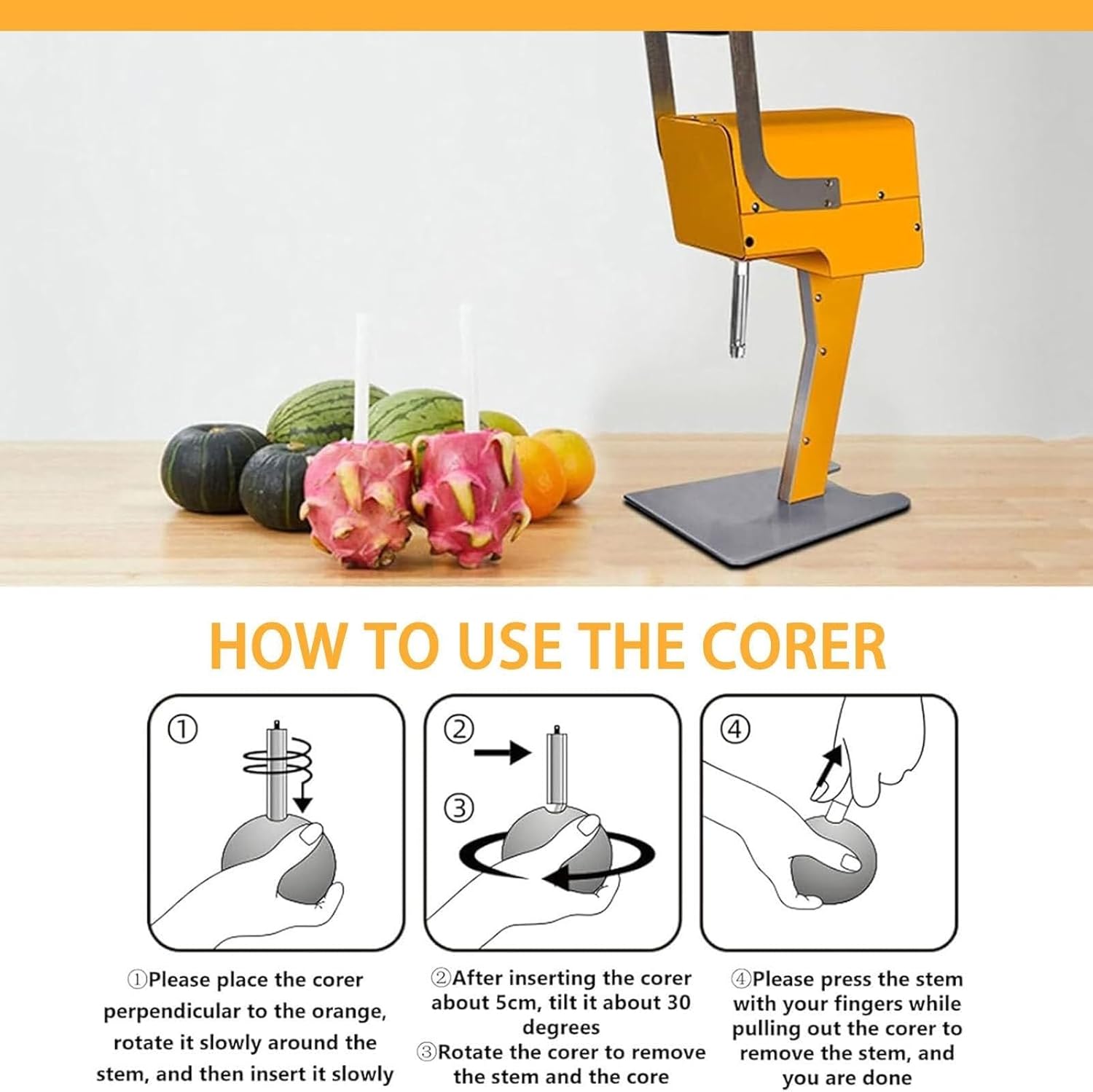 Commercial Electric Citrus Juicer, Machine, No Need To Peel Orange Lime Grapefruit Lemon Squeezer, Easy To Clean