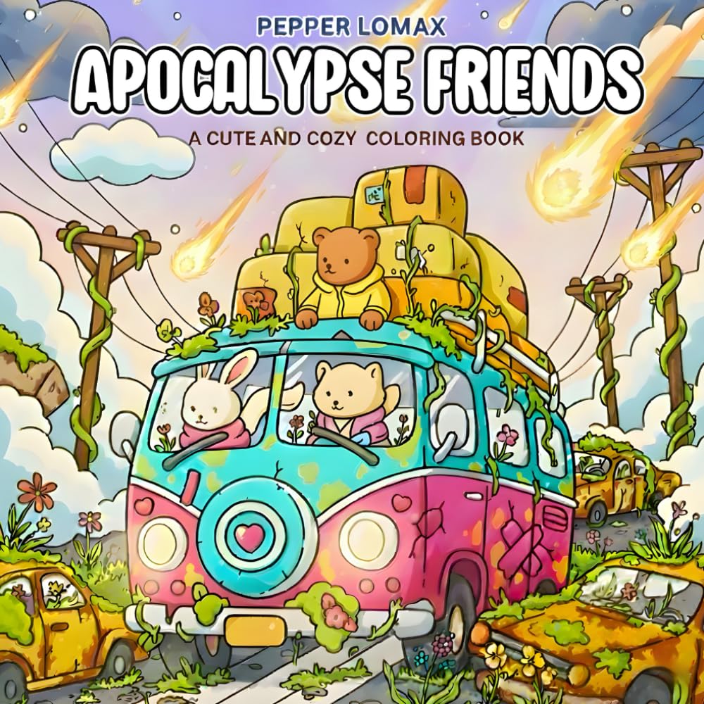 Apocalypse Friends Coloring Book: A Cute and Cozy Post-Apocalyptic Journey for Adults & Teens to Color