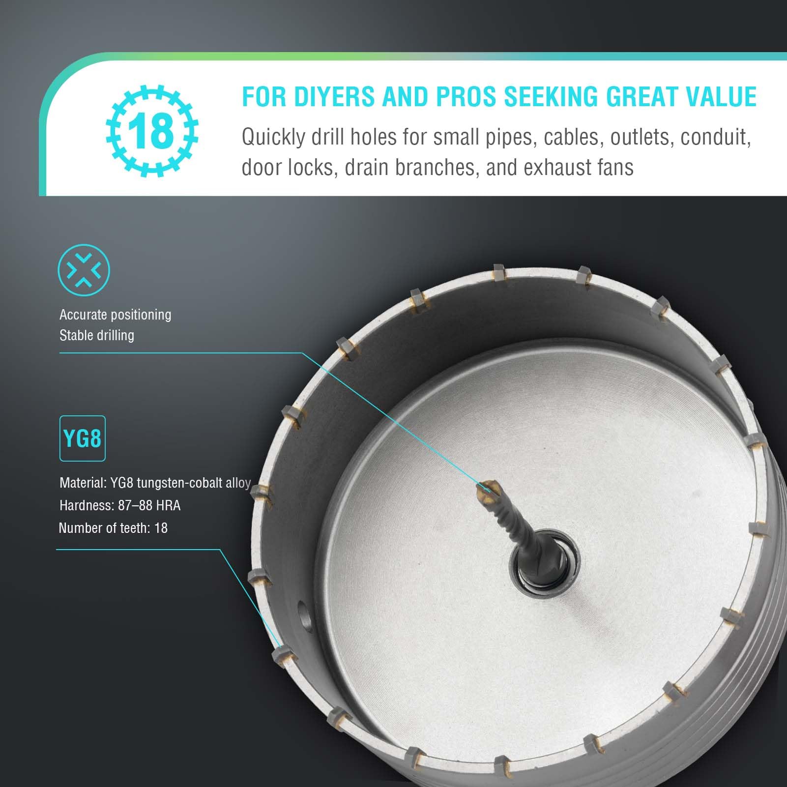 BINOTA Sega a Tazza per Calcestruzzoda 160 mm, con Punte da Carotaggio Circolare, Sega a Tazza, con Codolo SDS Max 220 mm, per Calcestruzzo, Cemento, Muri in Mattoni, Muratura