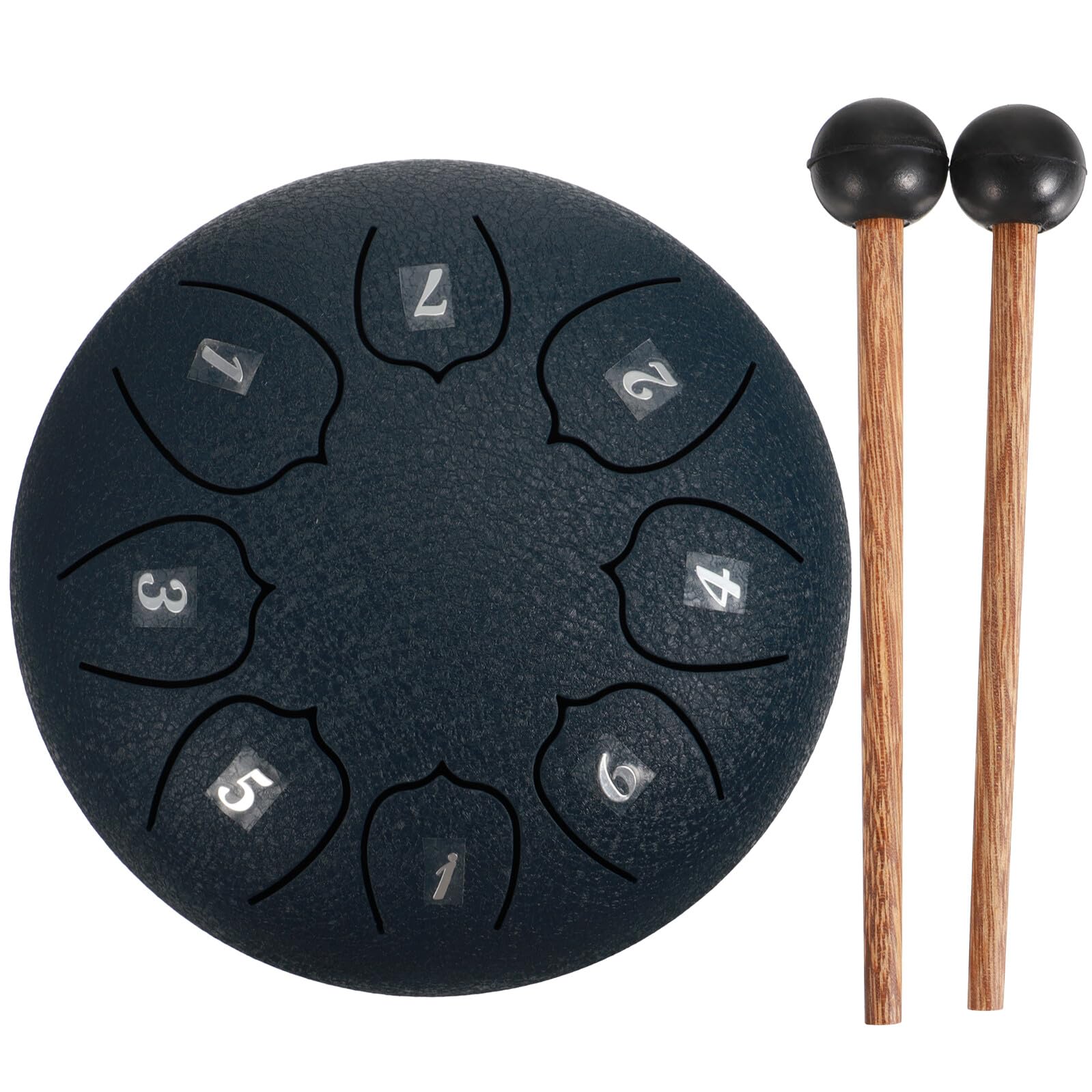 Instrumento de Handpan de Lengüeta de Acero, 8 Notas, Azul | 1 Juego Baquetas, Aleación de Acero, para Niños, Actividades de Yoga y Meditación