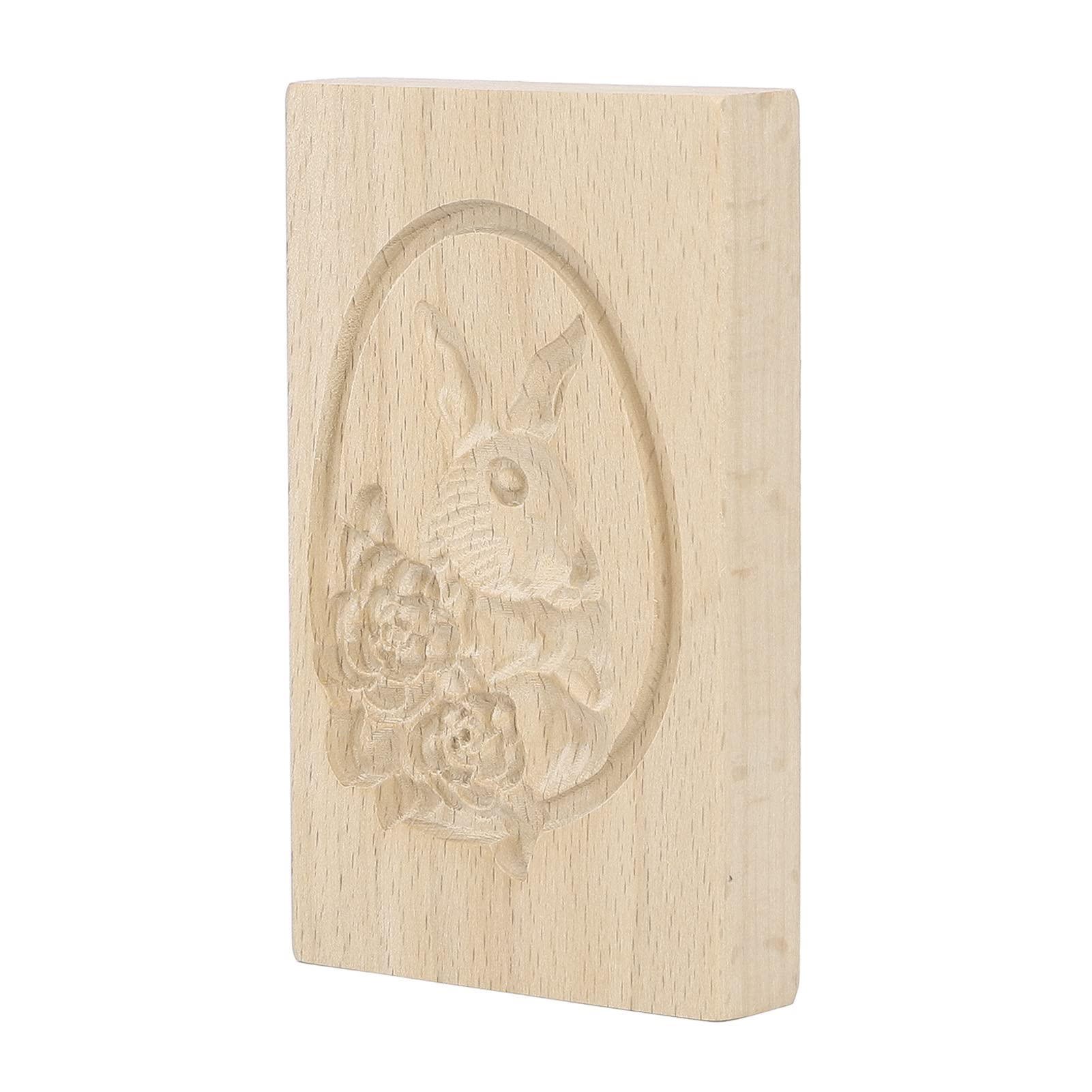 Keksausstecher, Keksformen aus Holz, Kekse, Keksstempel, Holzplätzchen, leicht zu lösen, wiederverwendbar, waschbar, geschnitzter Keks-Pressstempel for die Küche Hause